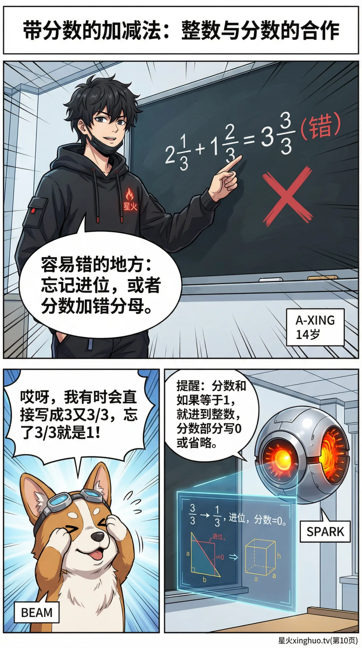 带分数加减法详解：计算步骤、例题与常见错误解析 - 第 10 页