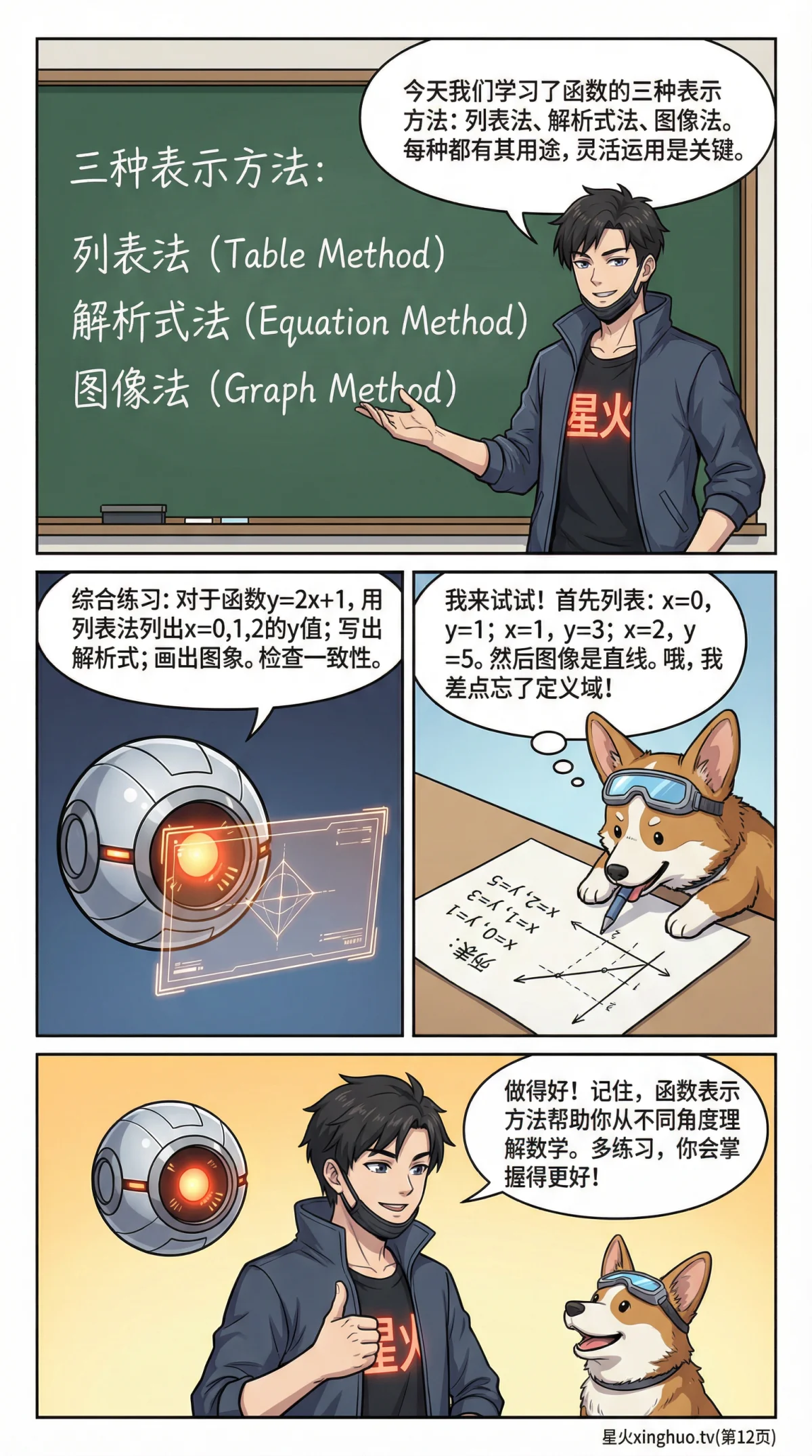 函数表示方法详解：列表法、图像法、解析式（初中数学） - 第 12 页