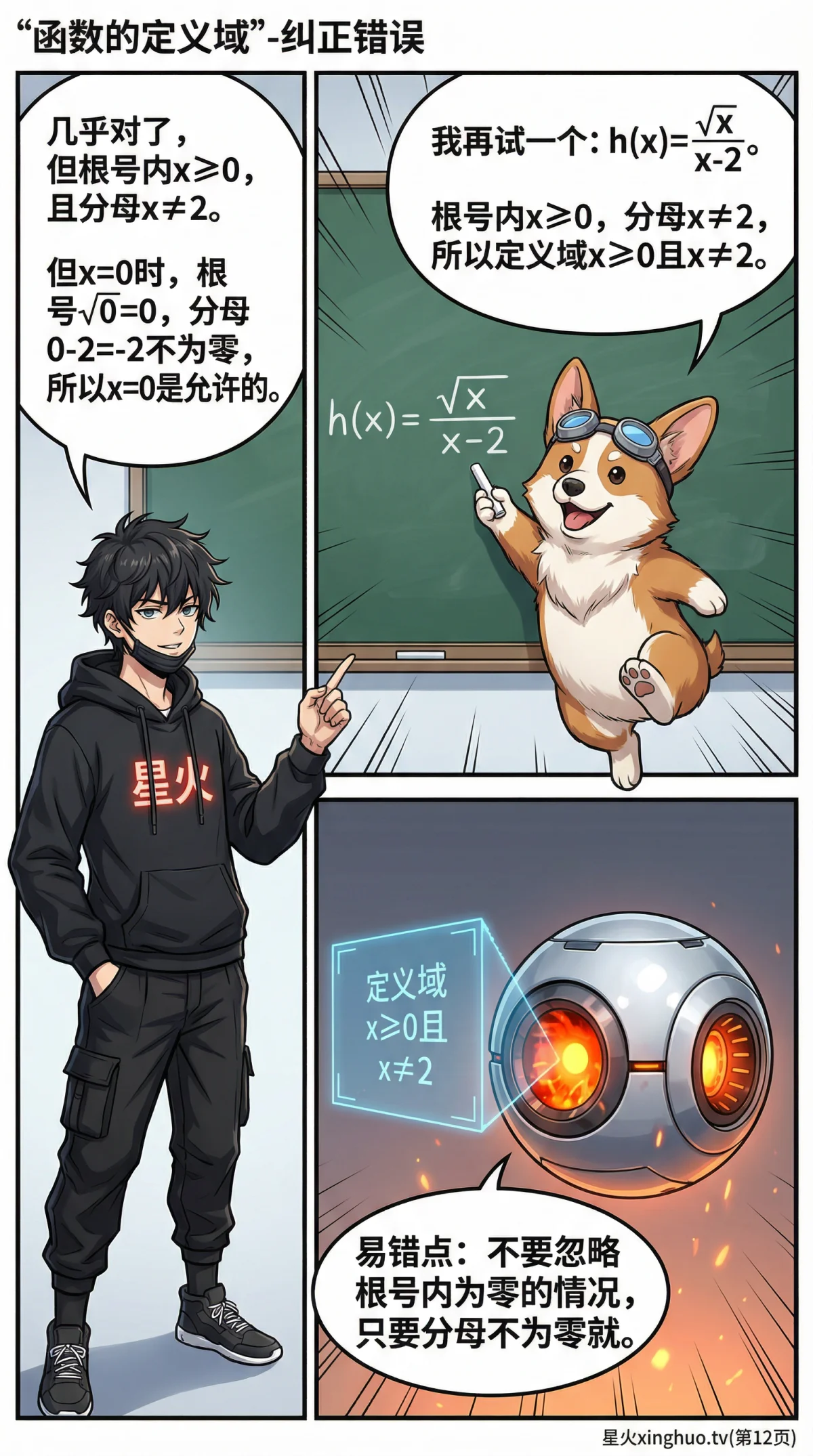 函数定义域详解：求法、例题与常见错误解析 | 初中数学函数基础 - 第 12 页