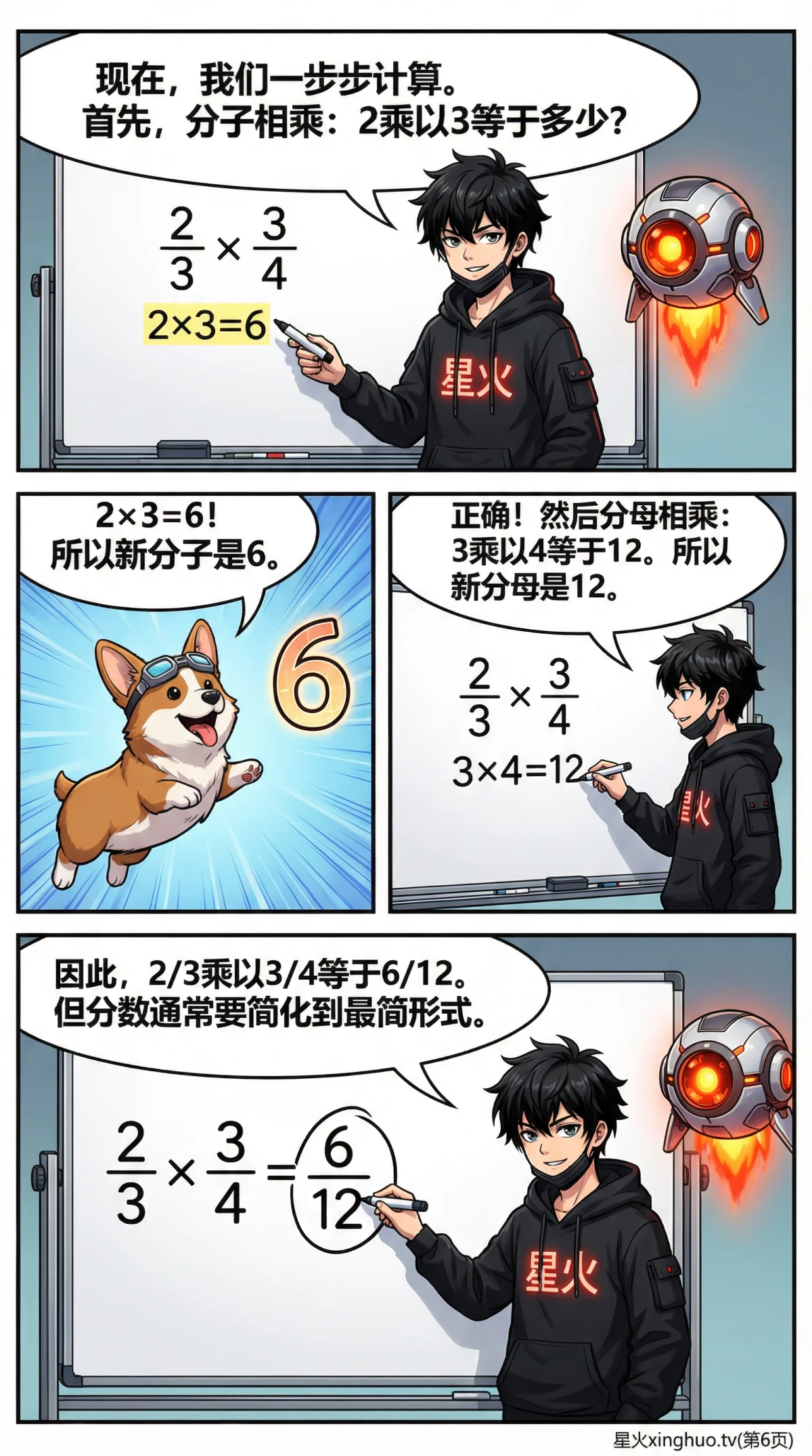分数乘分数怎么算？计算方法、例题与练习题详解 - 第 6 页