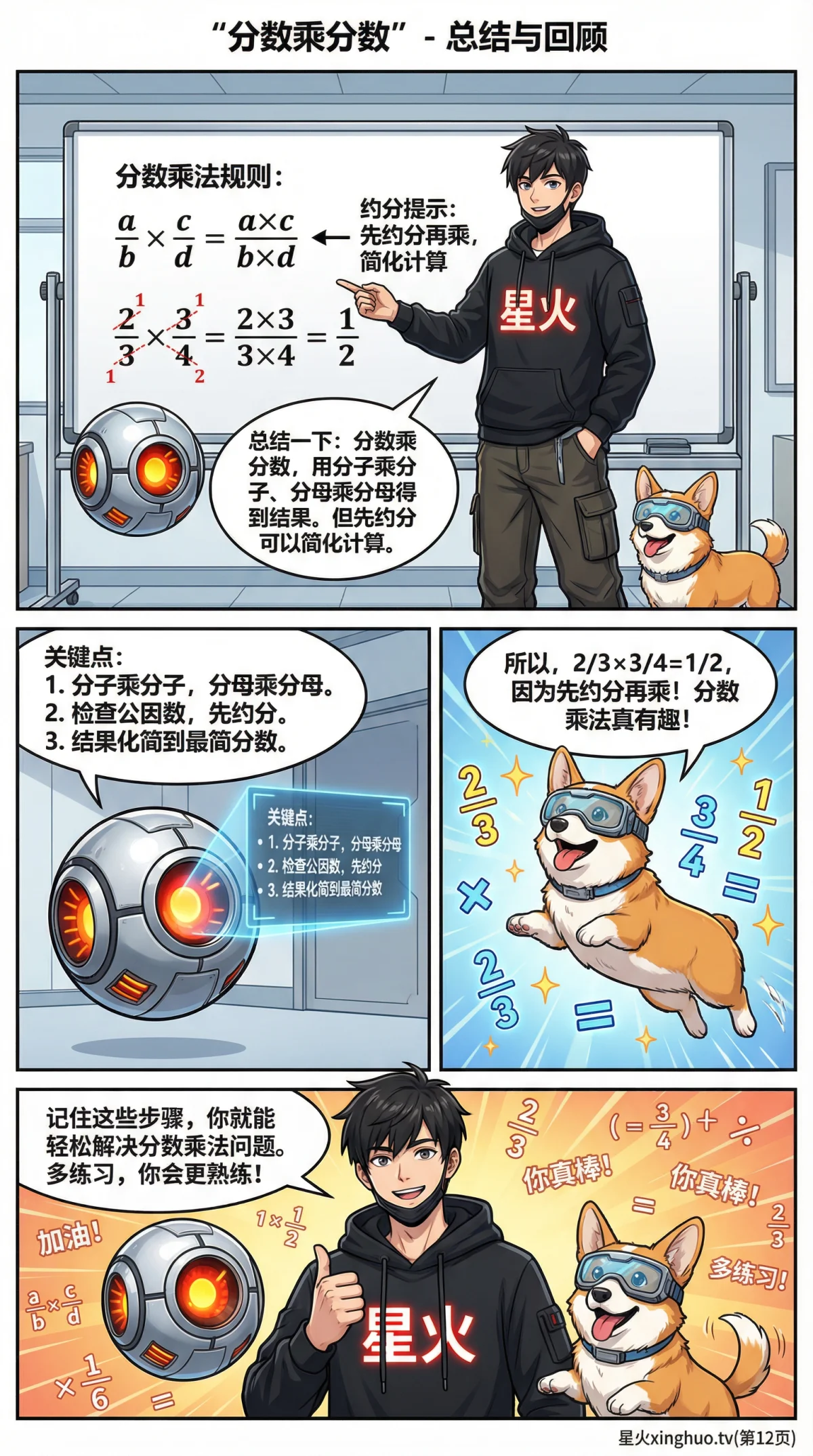 分数乘分数怎么算？计算方法、例题与练习题详解 - 第 12 页