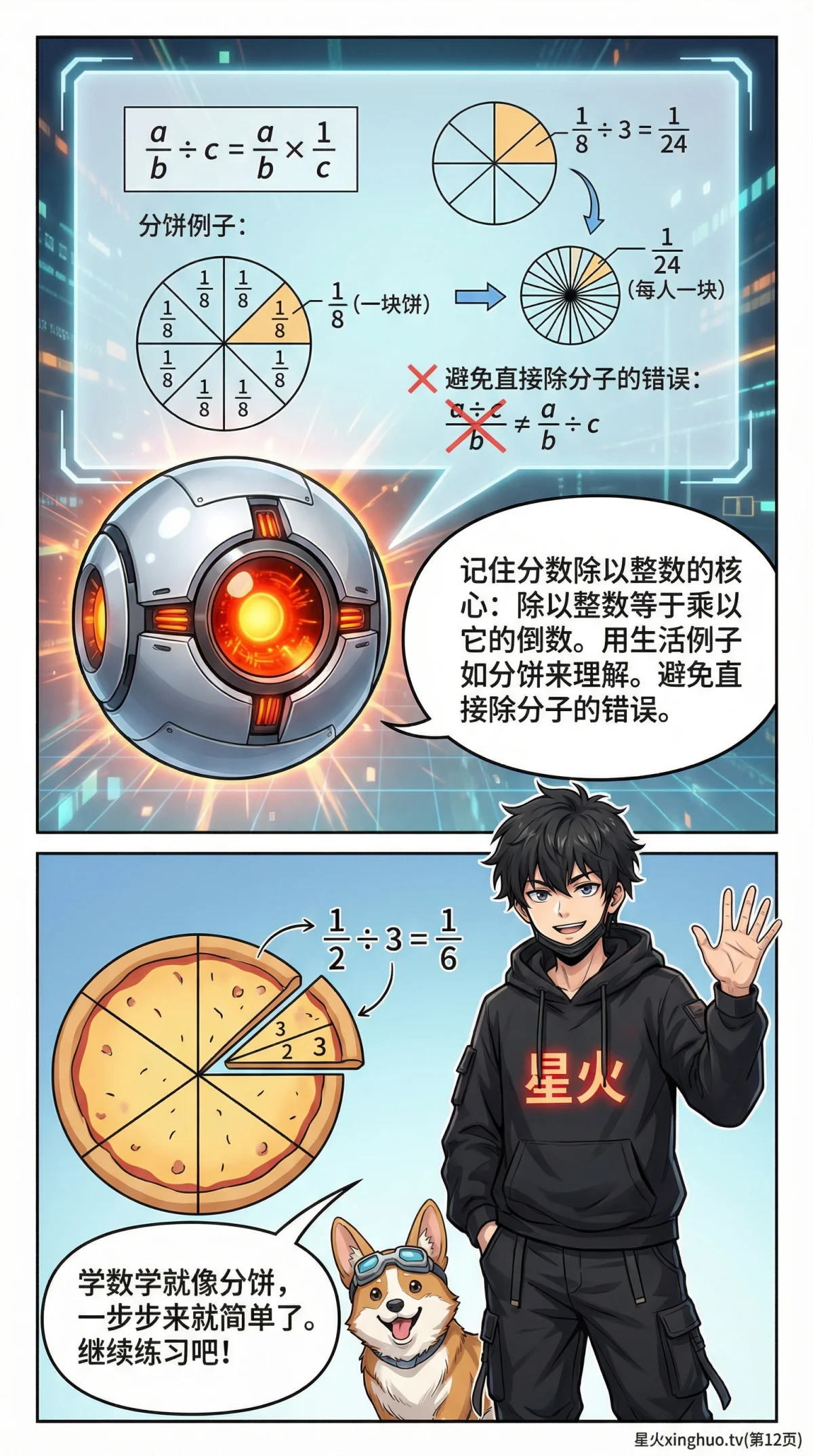 分数除以整数怎么算？计算方法、例题与练习题详解 - 第 12 页