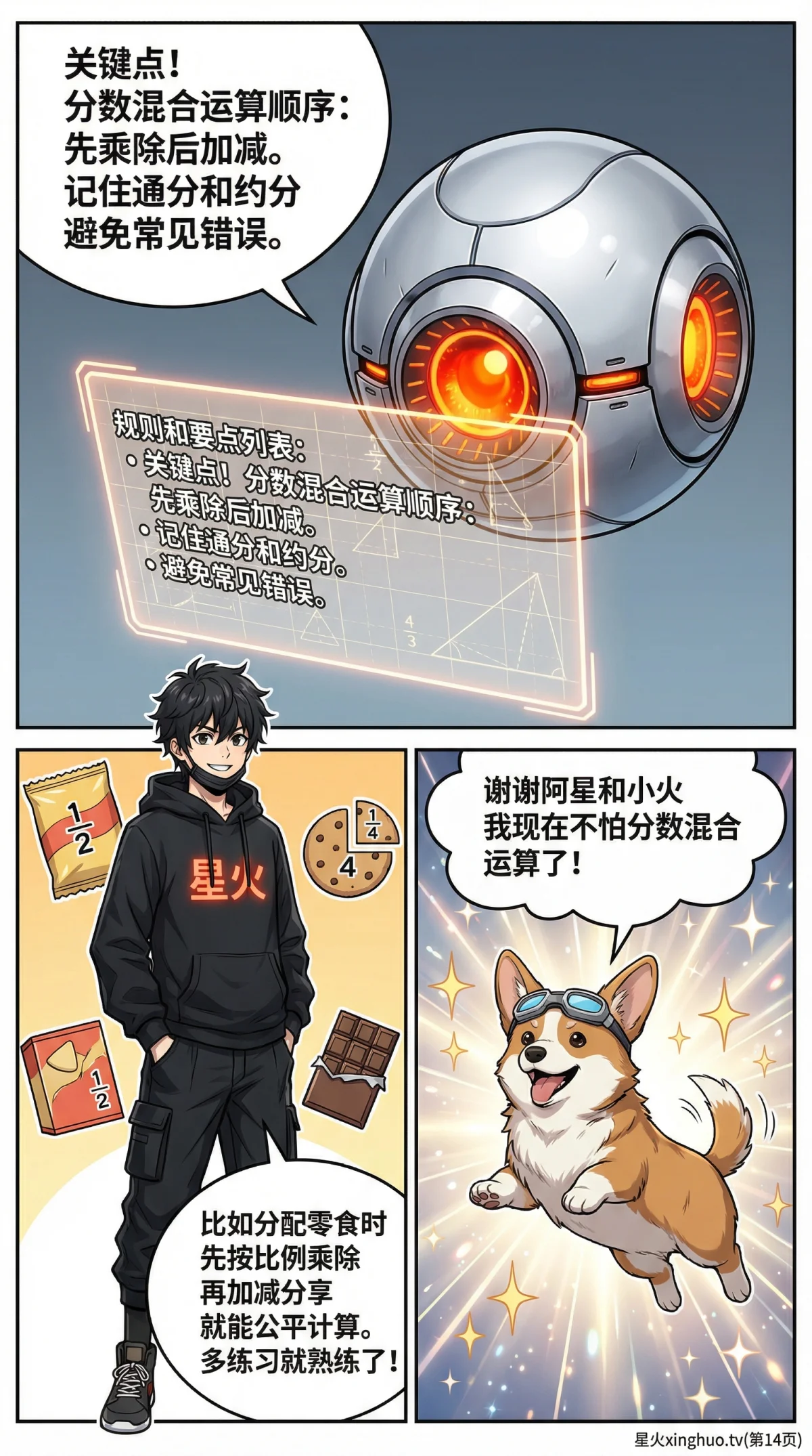 分数四则混合运算规则详解与例题解析 – 小学数学计算指南 - 第 14 页