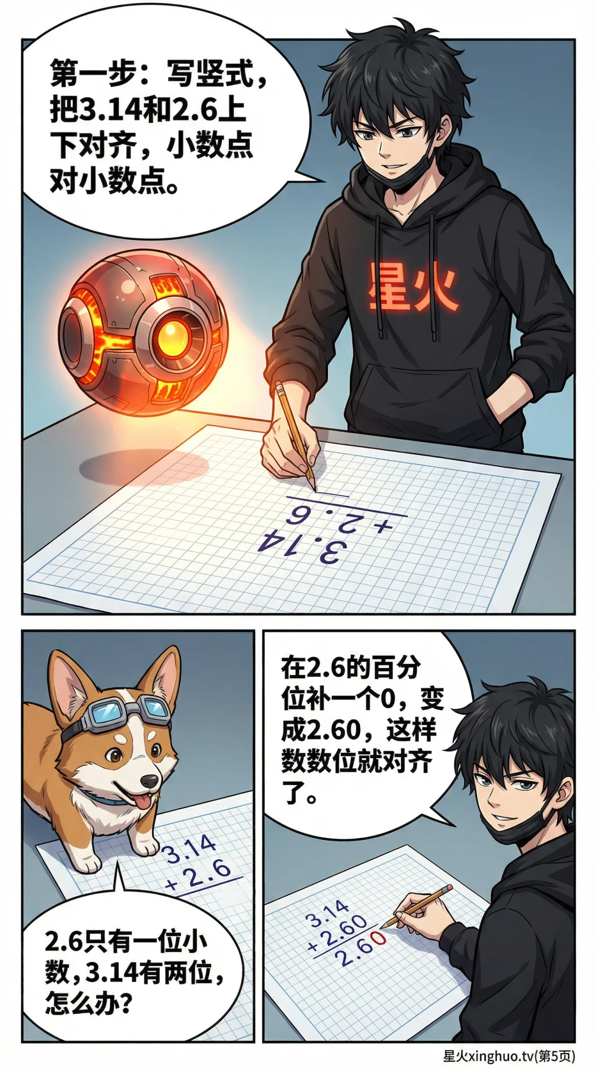 小数加减法详解：如何对齐小数点（含练习题与技巧） - 第 5 页