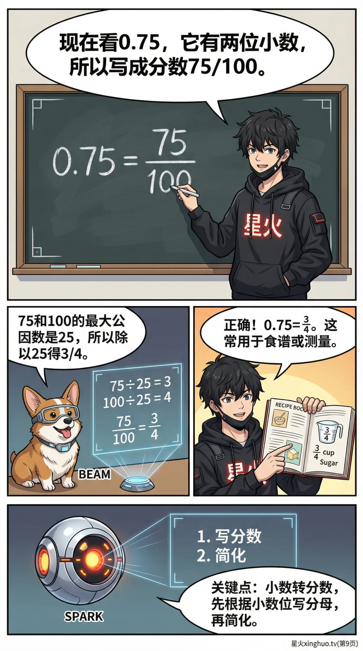 分数与小数的互化方法详解：转换技巧与例题精讲 - 第 9 页