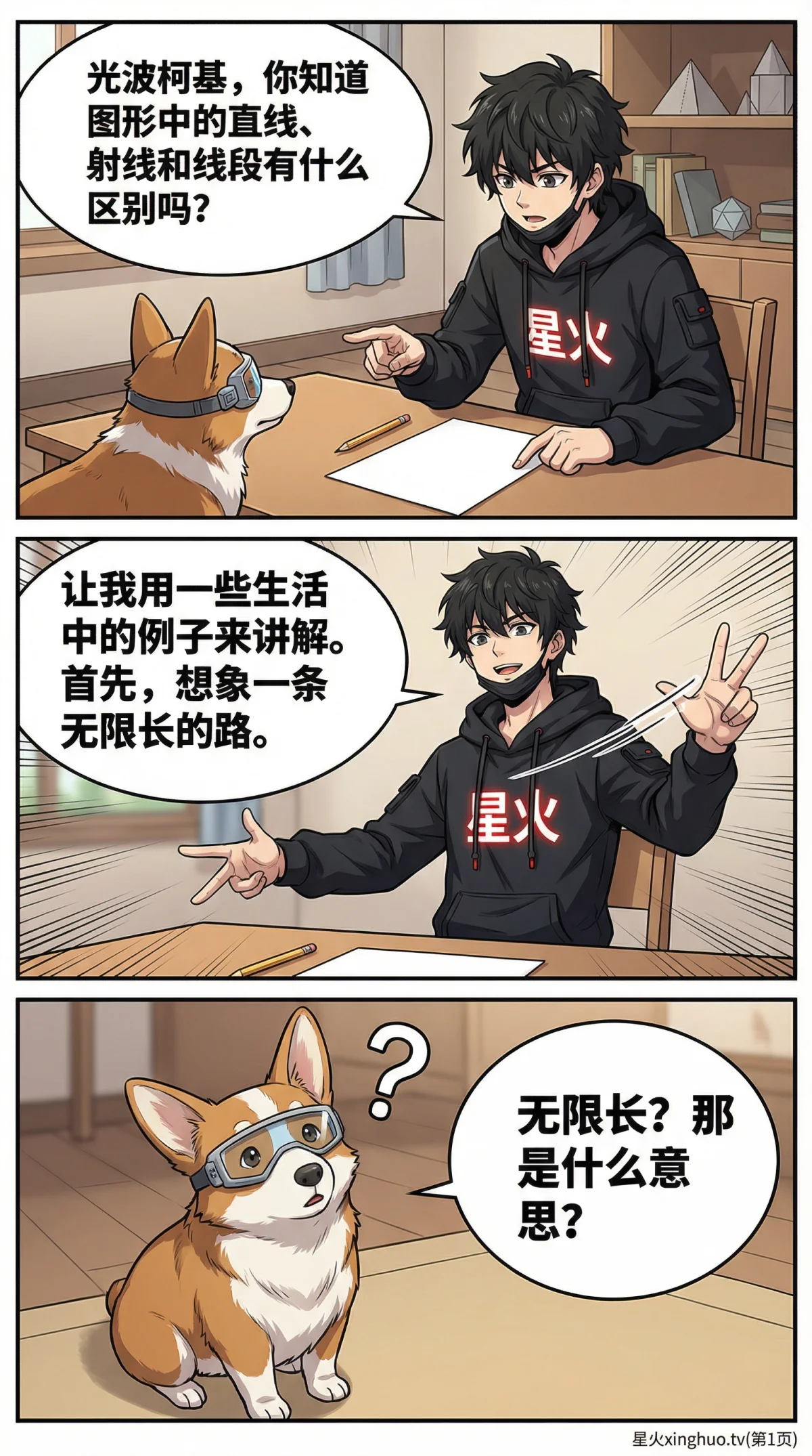 直线、射线、线段的概念、区别与练习题详解 | 附图形 - 第 1 页