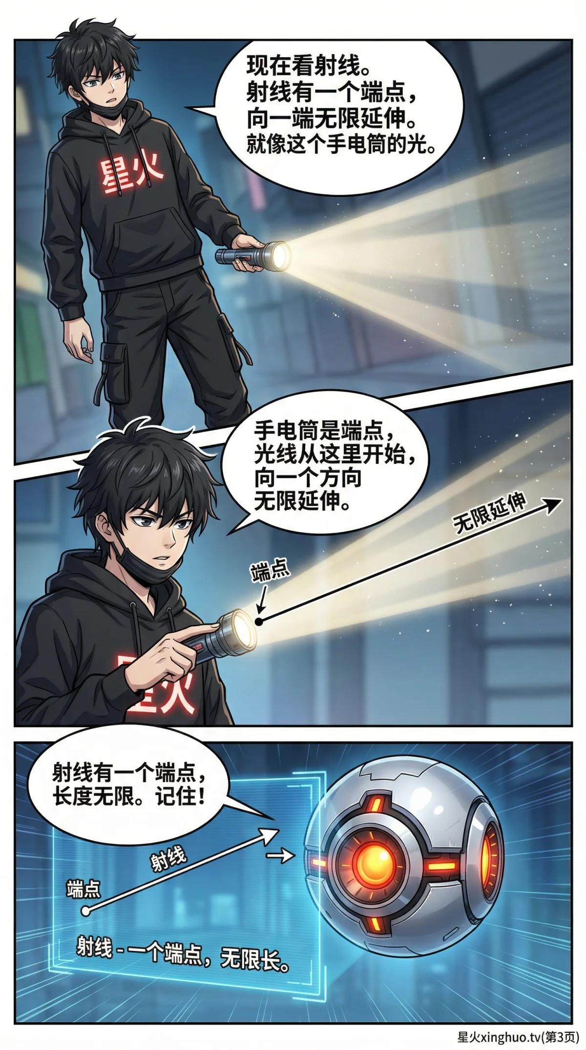 直线、射线、线段的概念、区别与练习题详解 | 附图形 - 第 3 页