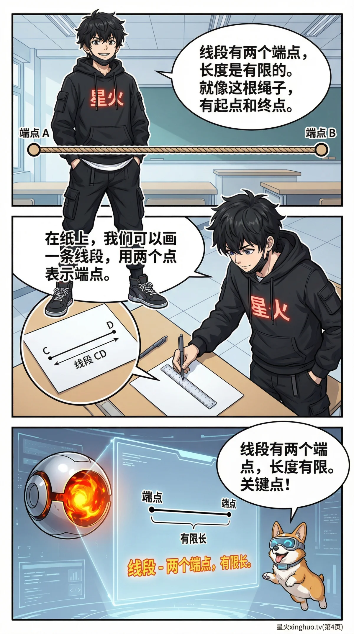 直线、射线、线段的概念、区别与练习题详解 | 附图形 - 第 4 页