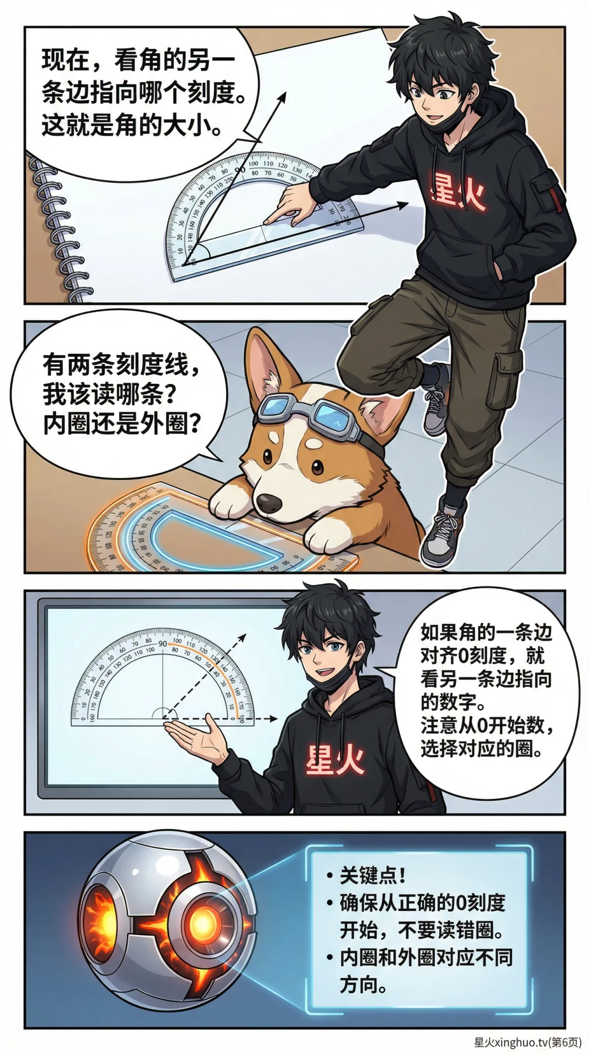 角的认识与度量详解：角的分类、测量方法与练习题 - 第 6 页