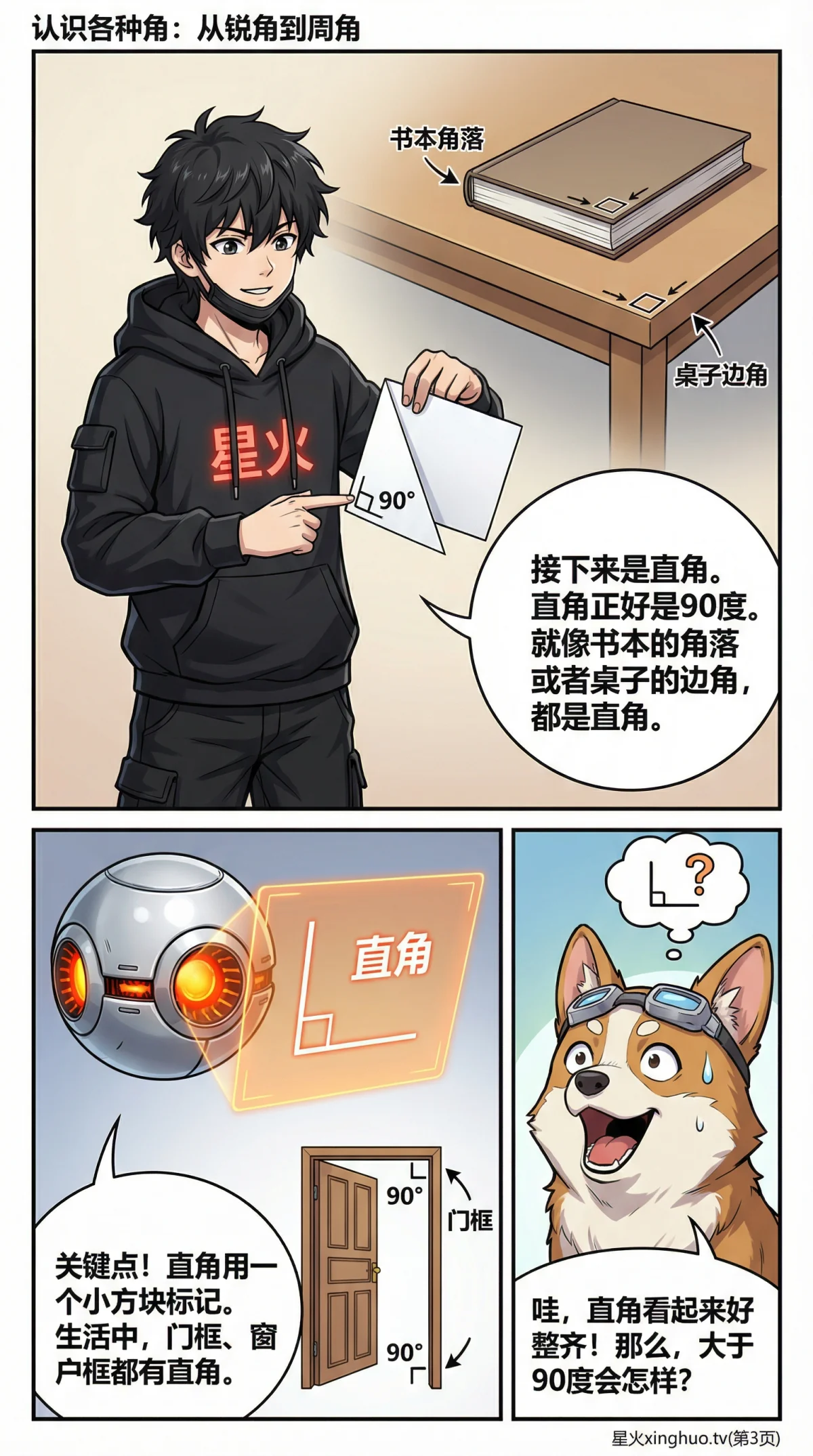 锐角直角钝角平角周角详解：角度分类、定义与练习题 | 数学几何基础 - 第 3 页