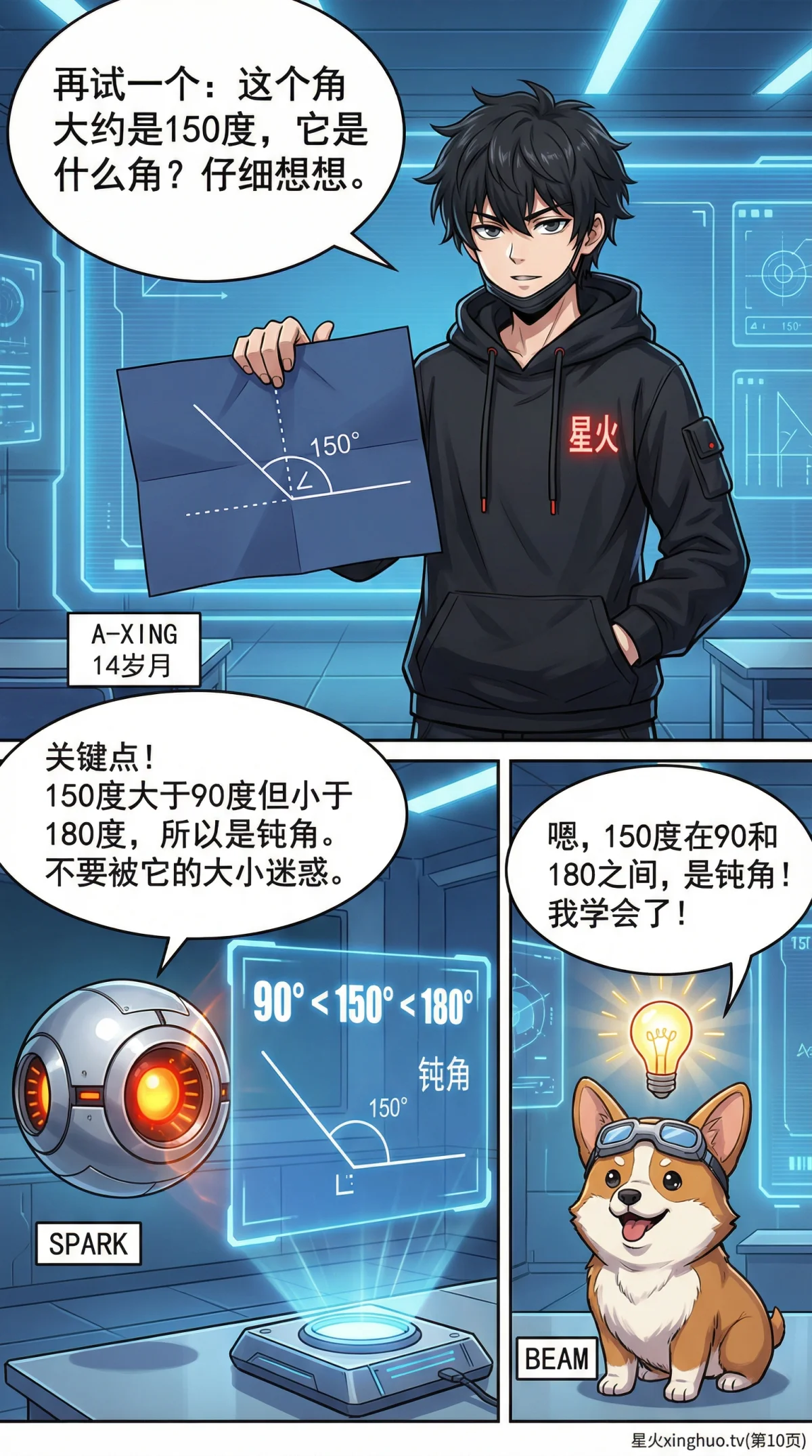 锐角直角钝角平角周角详解：角度分类、定义与练习题 | 数学几何基础 - 第 10 页