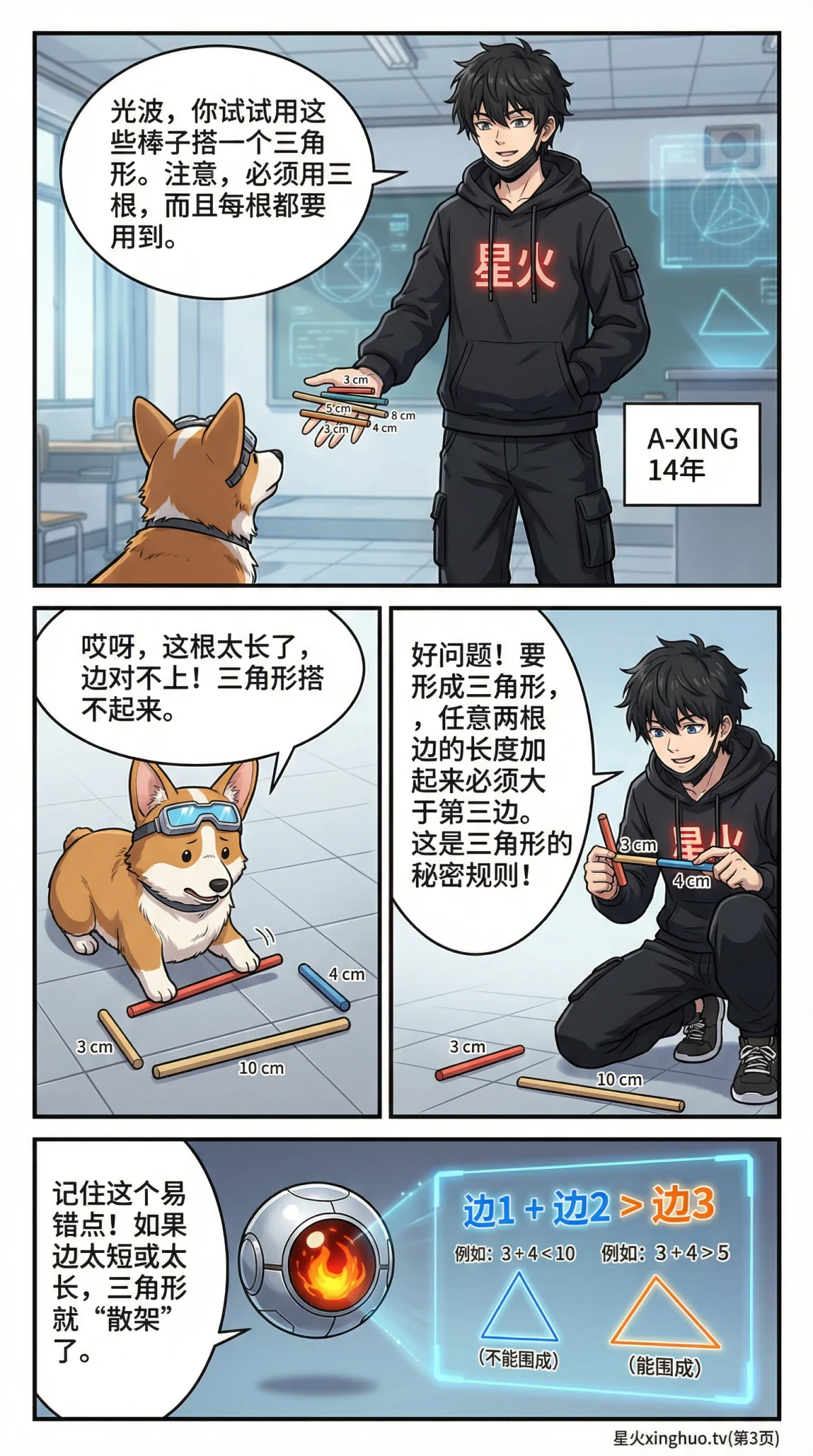 三角形的认识与性质详解：定义、分类、内角和及基础练习题 - 第 3 页