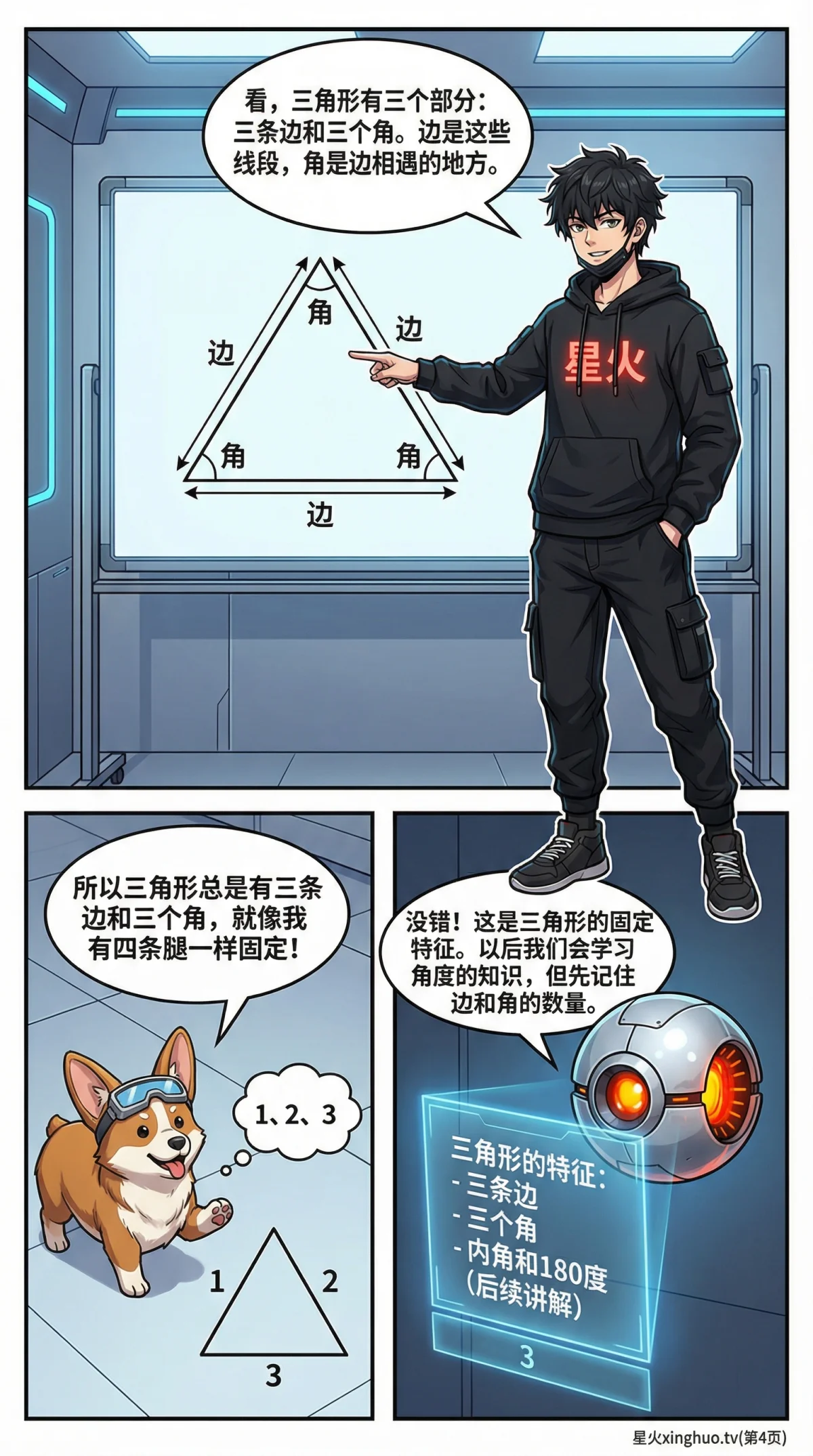 三角形的认识与性质详解：定义、分类、内角和及基础练习题 - 第 4 页