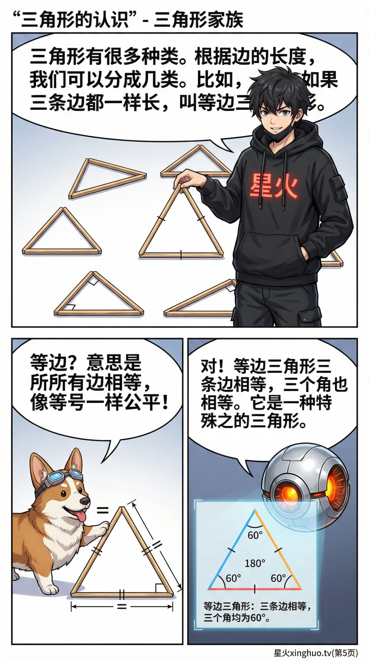 三角形的认识与性质详解：定义、分类、内角和及基础练习题 - 第 5 页