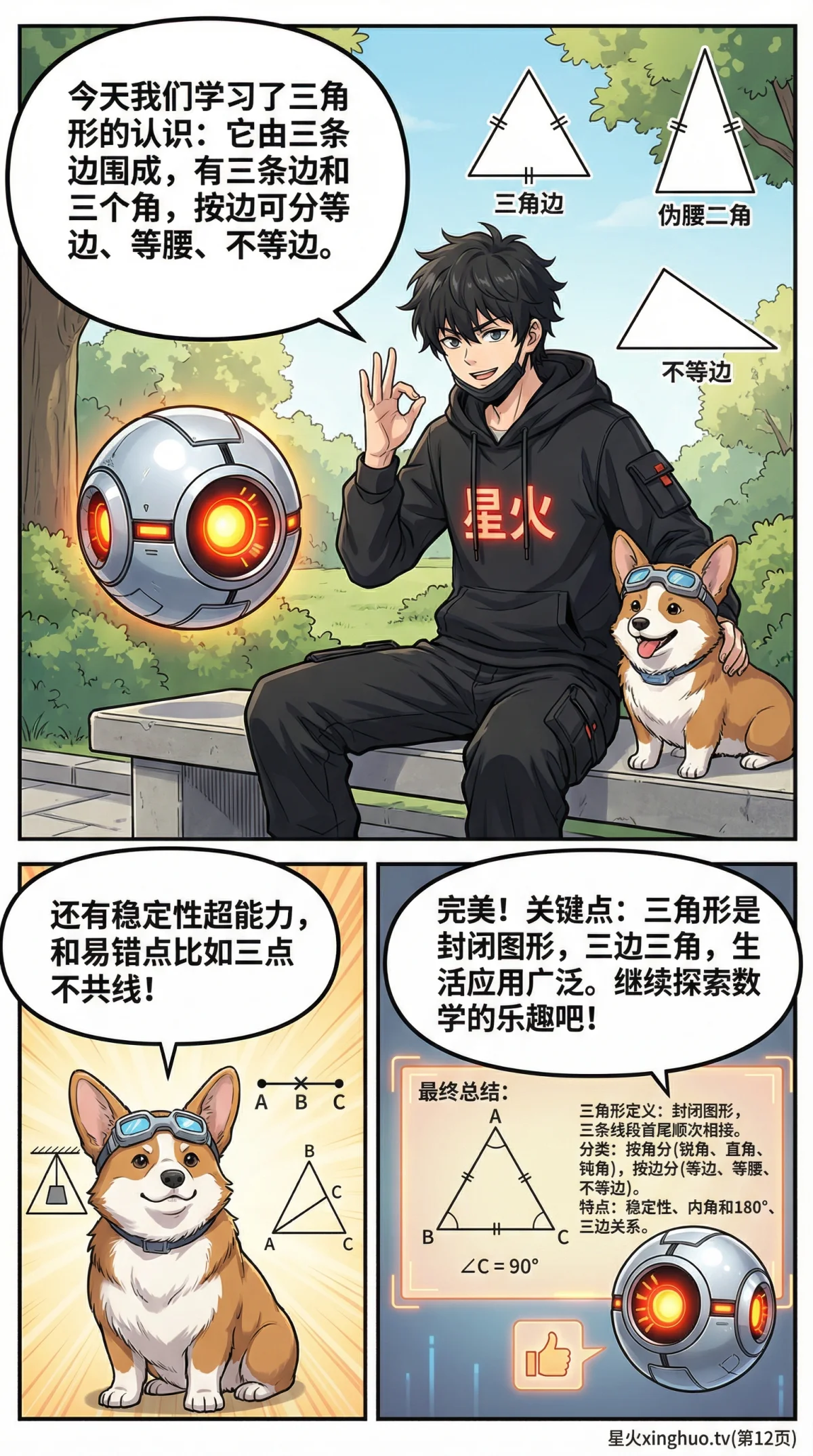 三角形的认识与性质详解：定义、分类、内角和及基础练习题 - 第 12 页