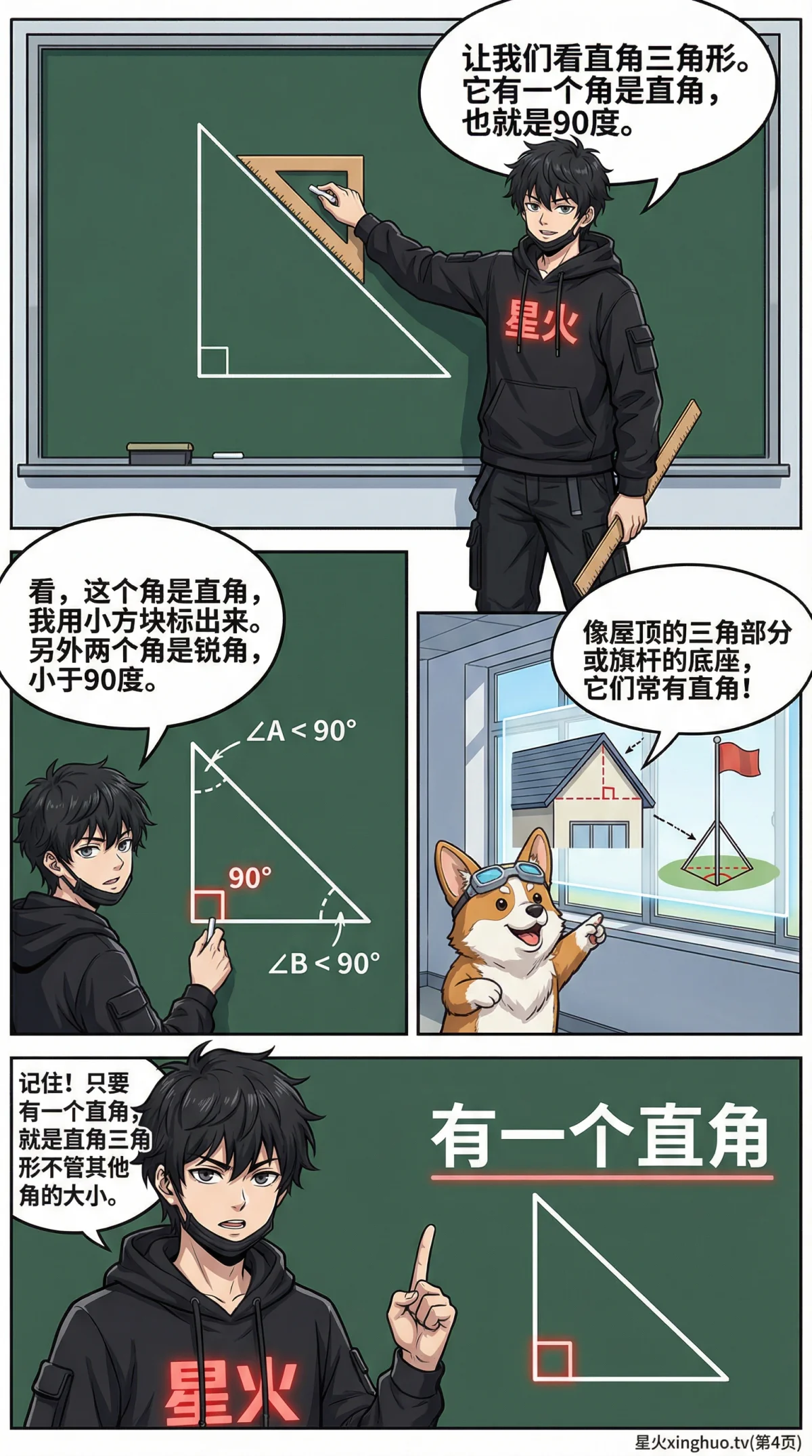 三角形的分类(按角分)：锐角、直角、钝角三角形详解与辨析 | 初中数学几何 - 第 4 页