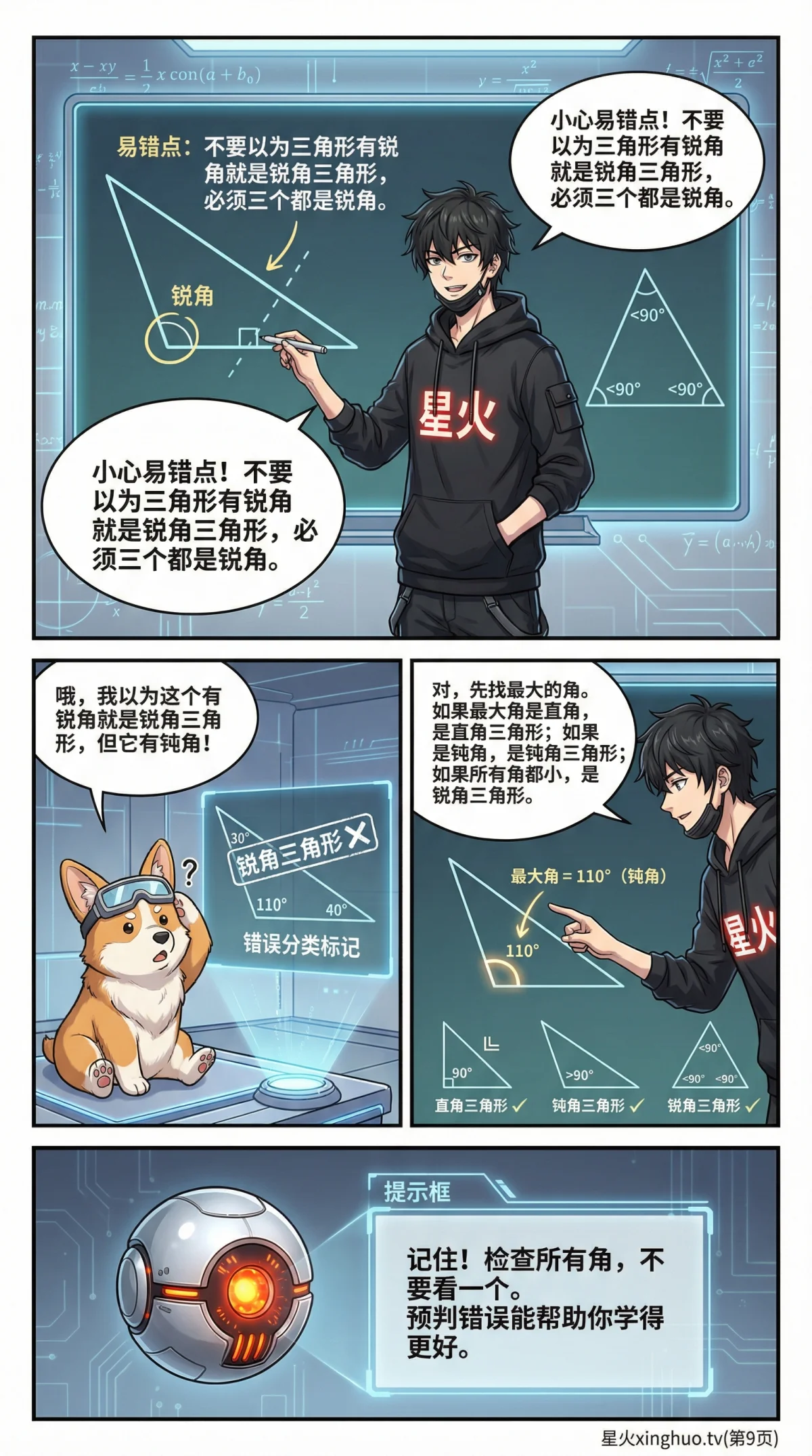 三角形的分类(按角分)：锐角、直角、钝角三角形详解与辨析 | 初中数学几何 - 第 8 页