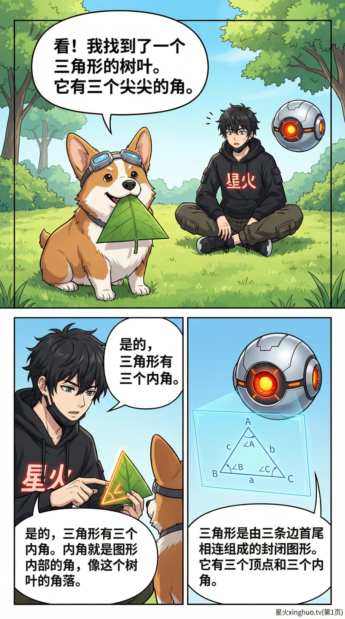 三角形内角和定理：证明方法、应用与例题详解 | 初中数学几何 - 第 1 页