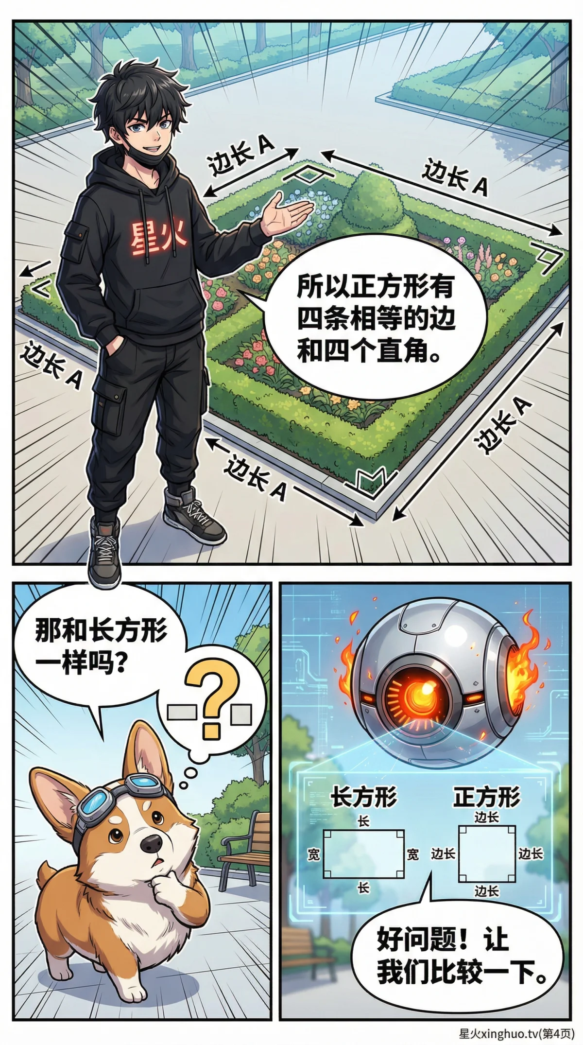 正方形的认识与性质详解：定义、性质与图形示例 - 第 4 页