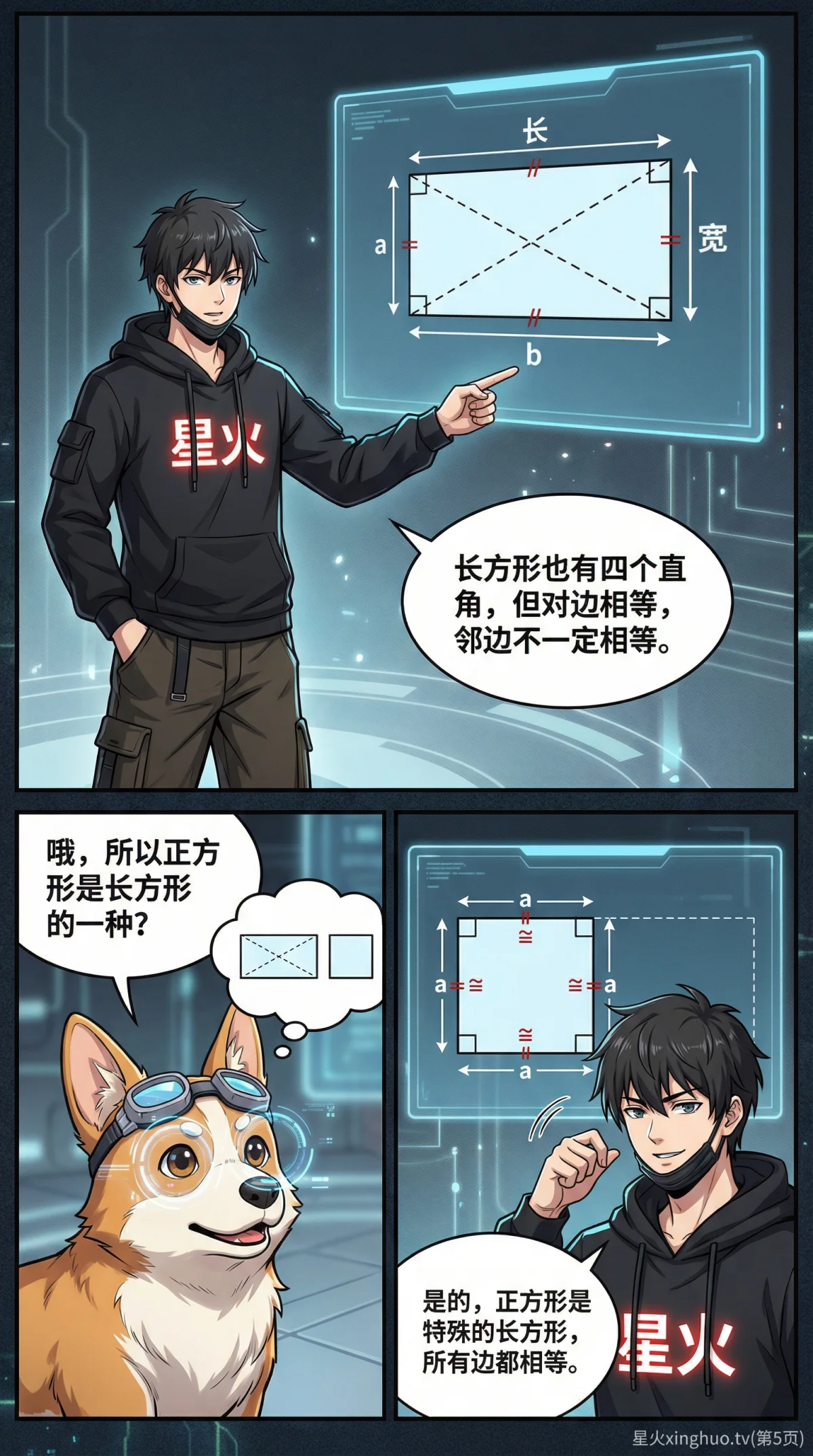 正方形的认识与性质详解：定义、性质与图形示例 - 第 5 页