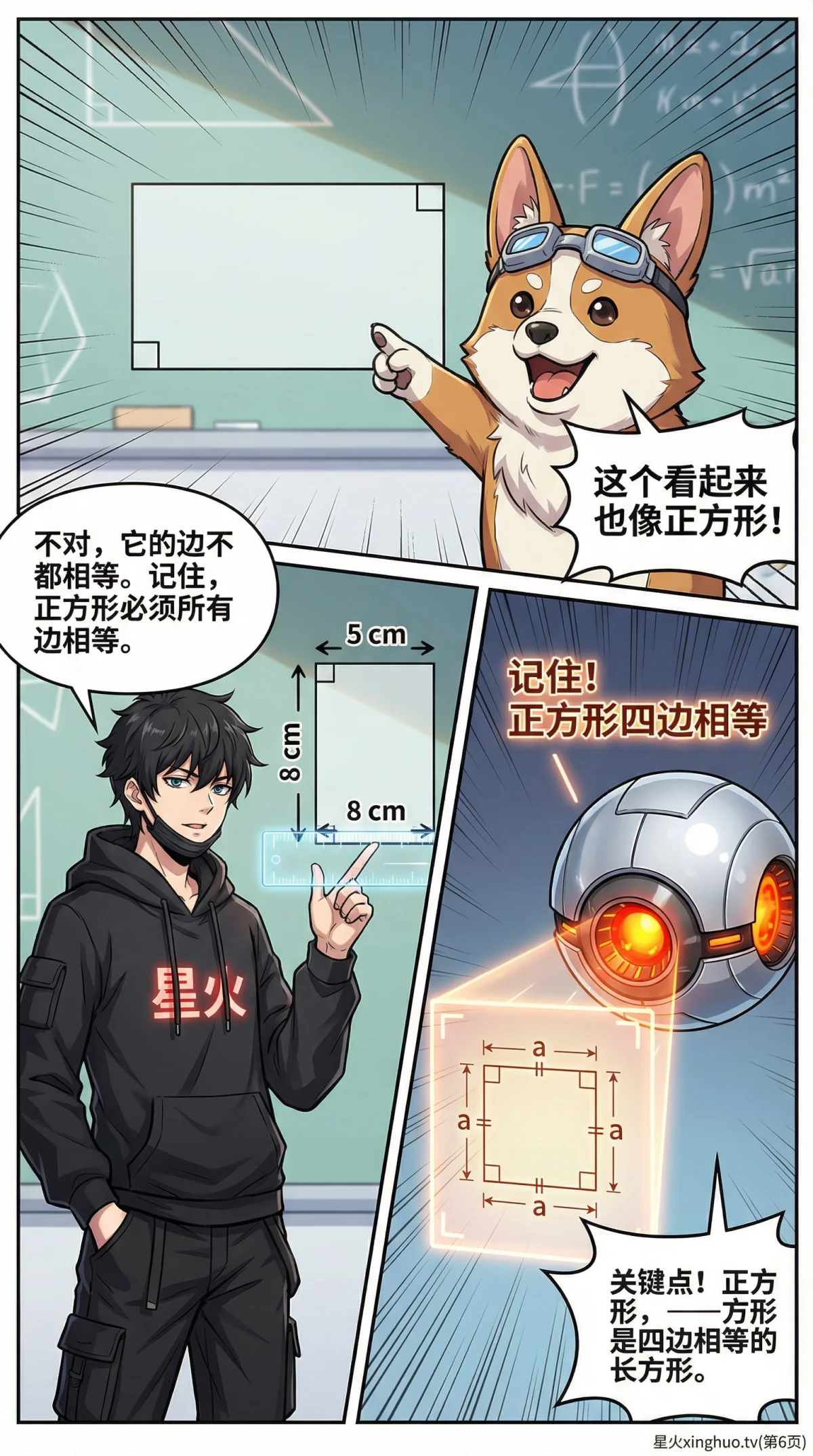 正方形的认识与性质详解：定义、性质与图形示例 - 第 6 页