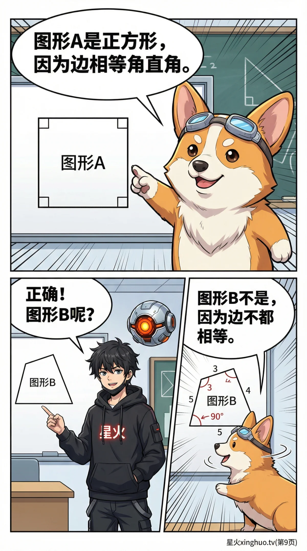 正方形的认识与性质详解：定义、性质与图形示例 - 第 9 页