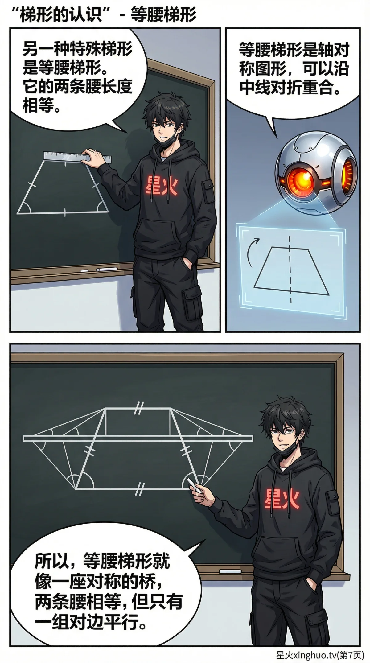 梯形的认识与性质详解：定义、图形特征、分类与判定 | 数学基础 - 第 7 页