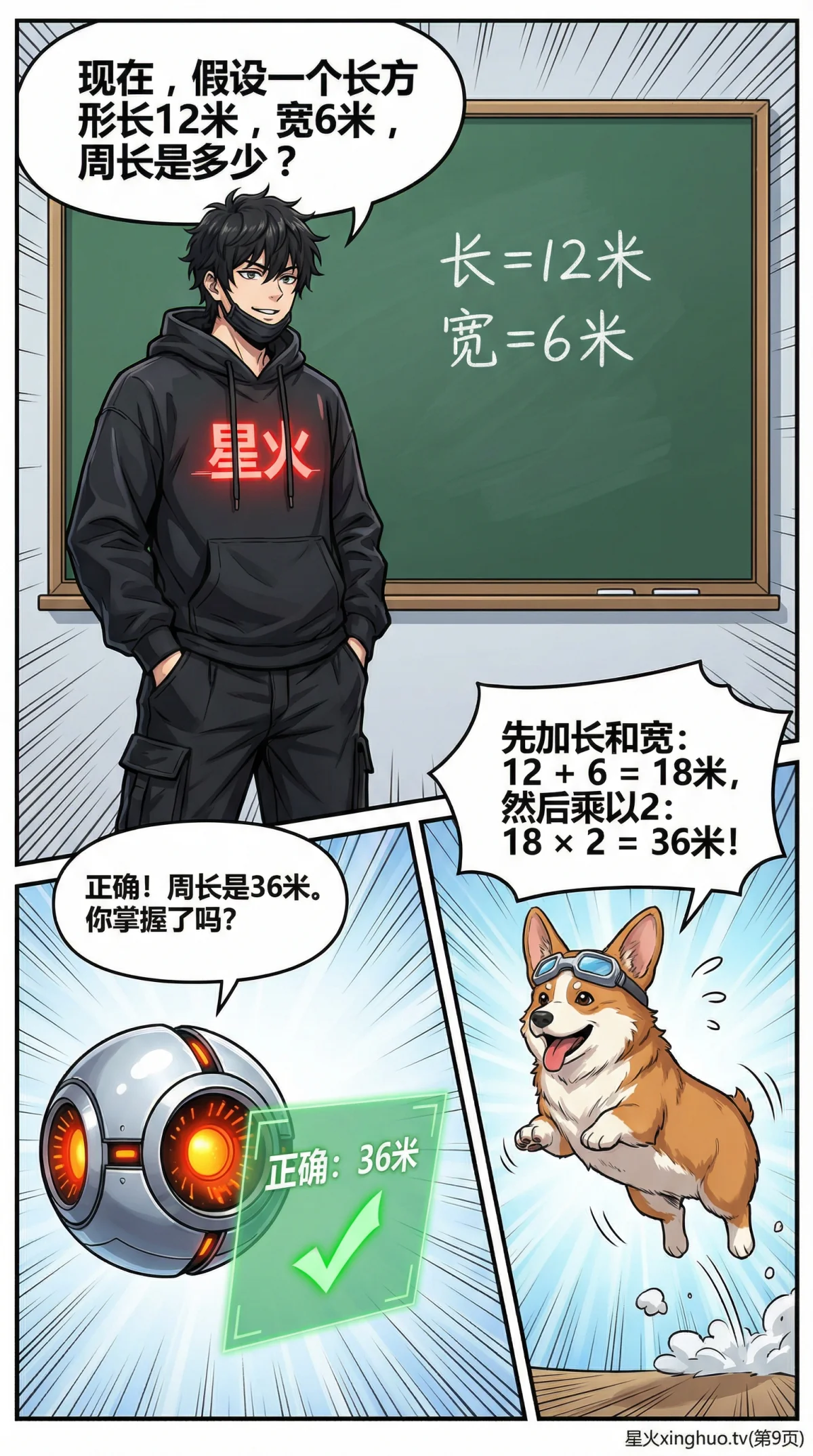 长方形周长怎么算？公式推导与例题详解（图文教学） - 第 9 页