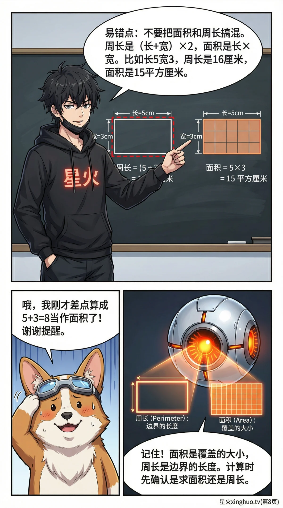 长方形面积公式详解：计算方法、例题与练习题(含答案) - 第 8 页