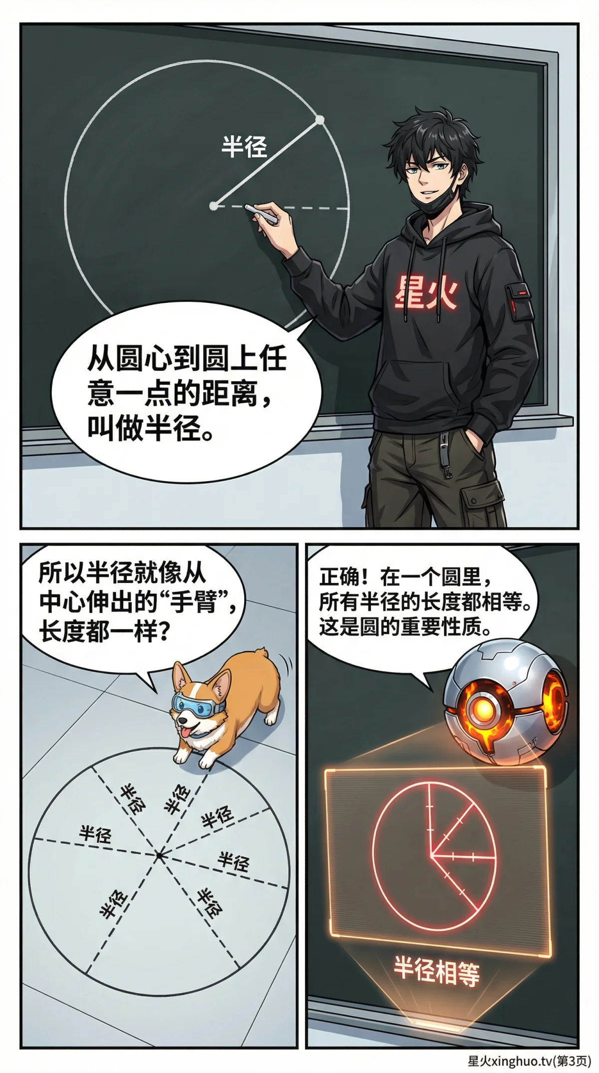 圆的认识：圆心、半径、直径的定义、公式与图解教学 - 第 3 页