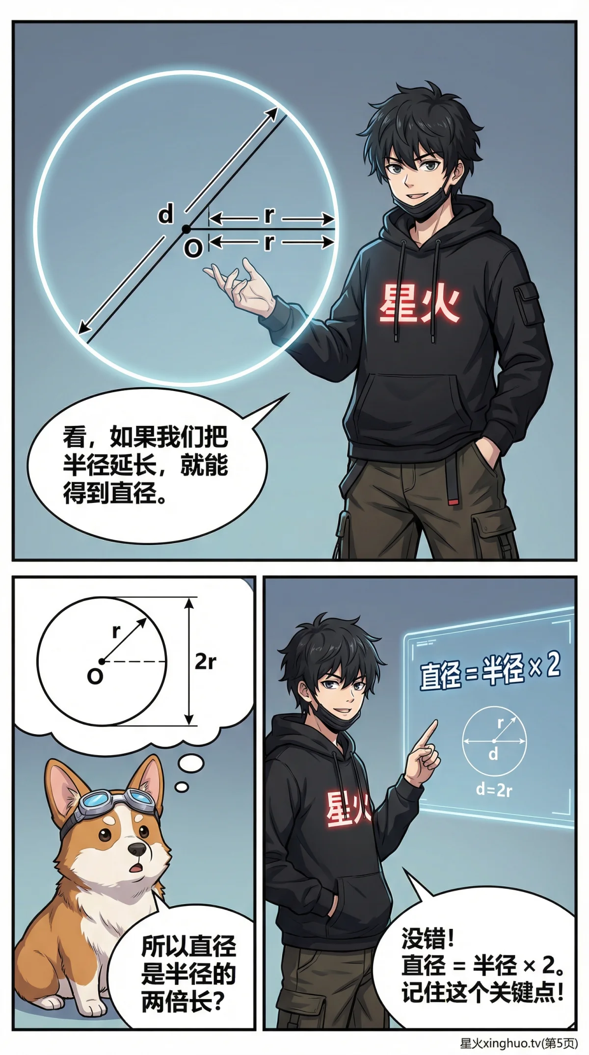 圆的认识：圆心、半径、直径的定义、公式与图解教学 - 第 5 页