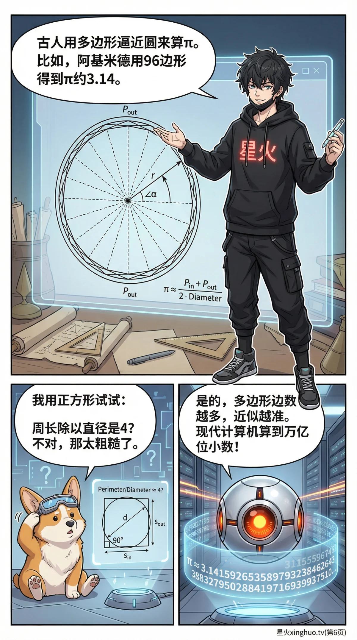 圆周率π的计算方法、历史故事与概念解析 | 数学教学文章 - 第 6 页