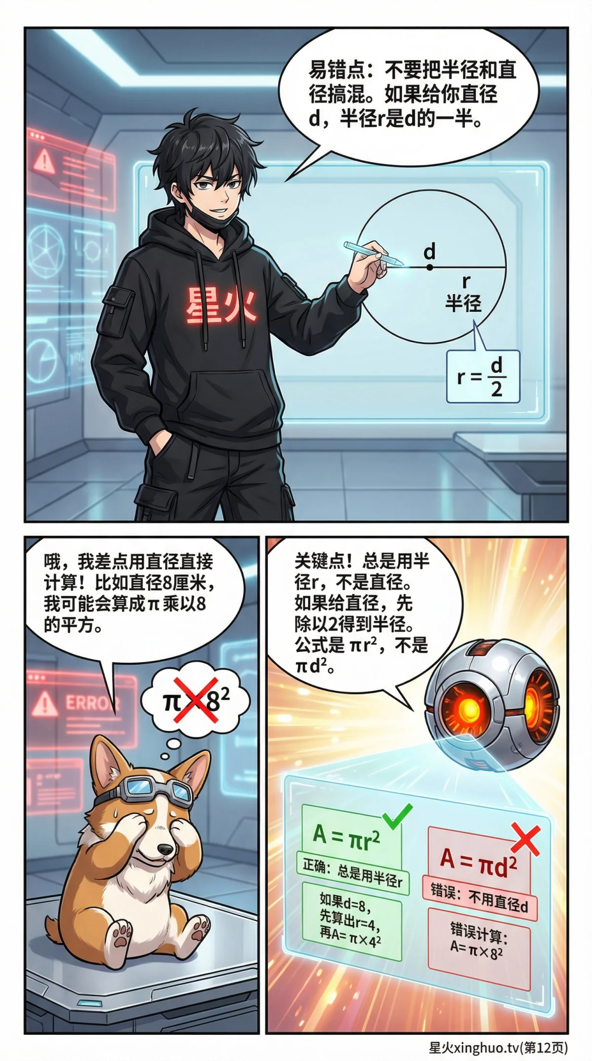 圆的面积公式详解：推导过程、例题演示与常见问题解答 - 第 12 页