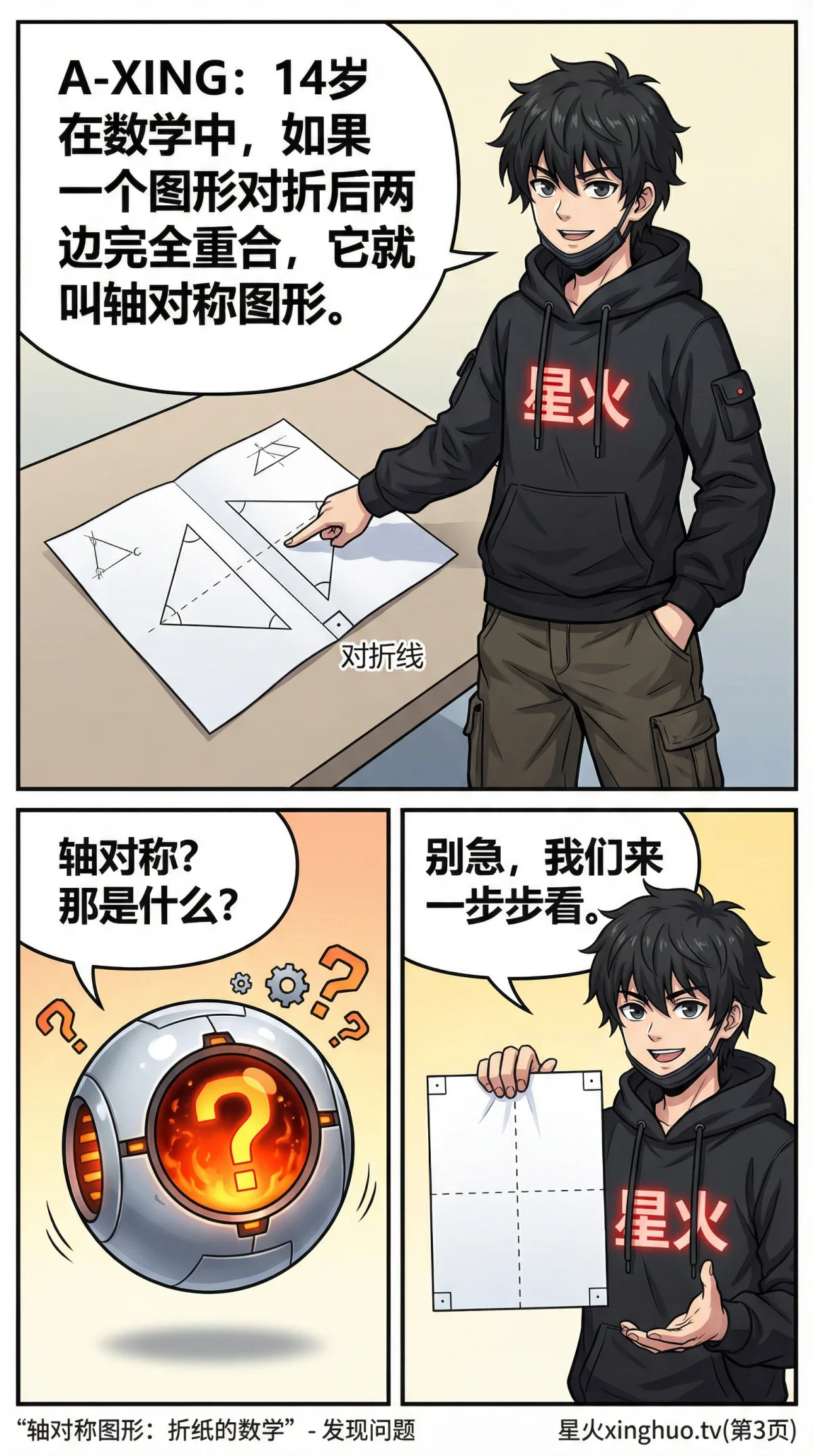 轴对称图形详解：定义、观察方法与折纸实践教学 - 第 3 页