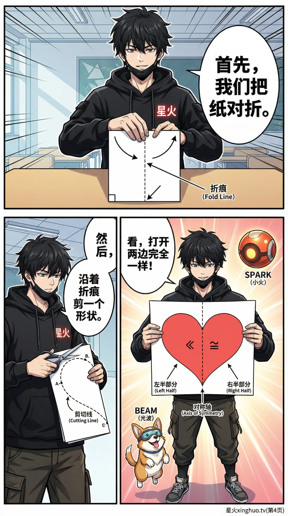 轴对称图形详解：定义、观察方法与折纸实践教学 - 第 4 页