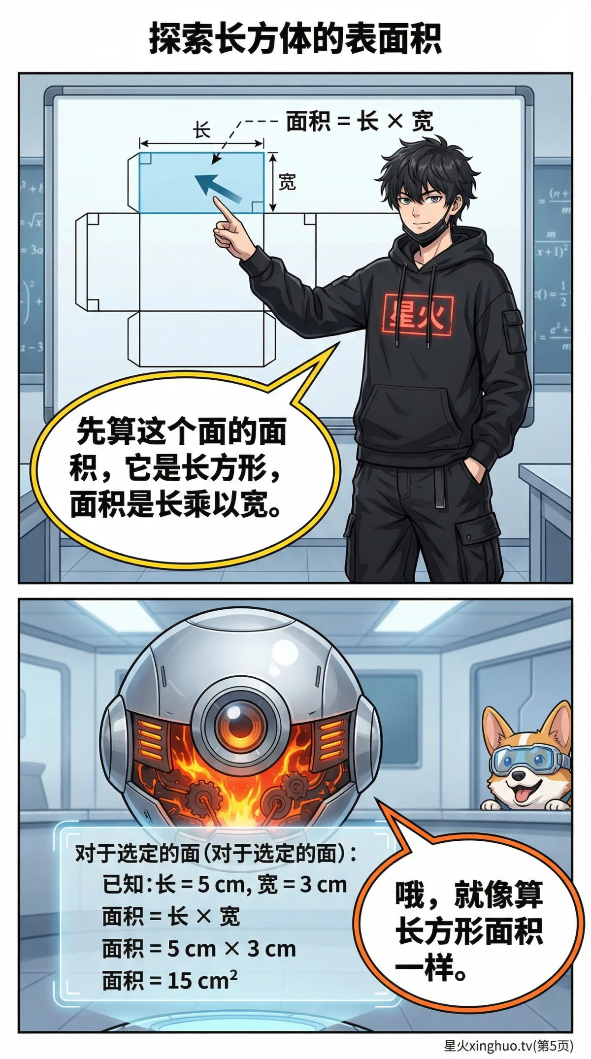 长方体表面积公式详解：定义、推导与计算实例 | 数学几何教学 - 第 5 页