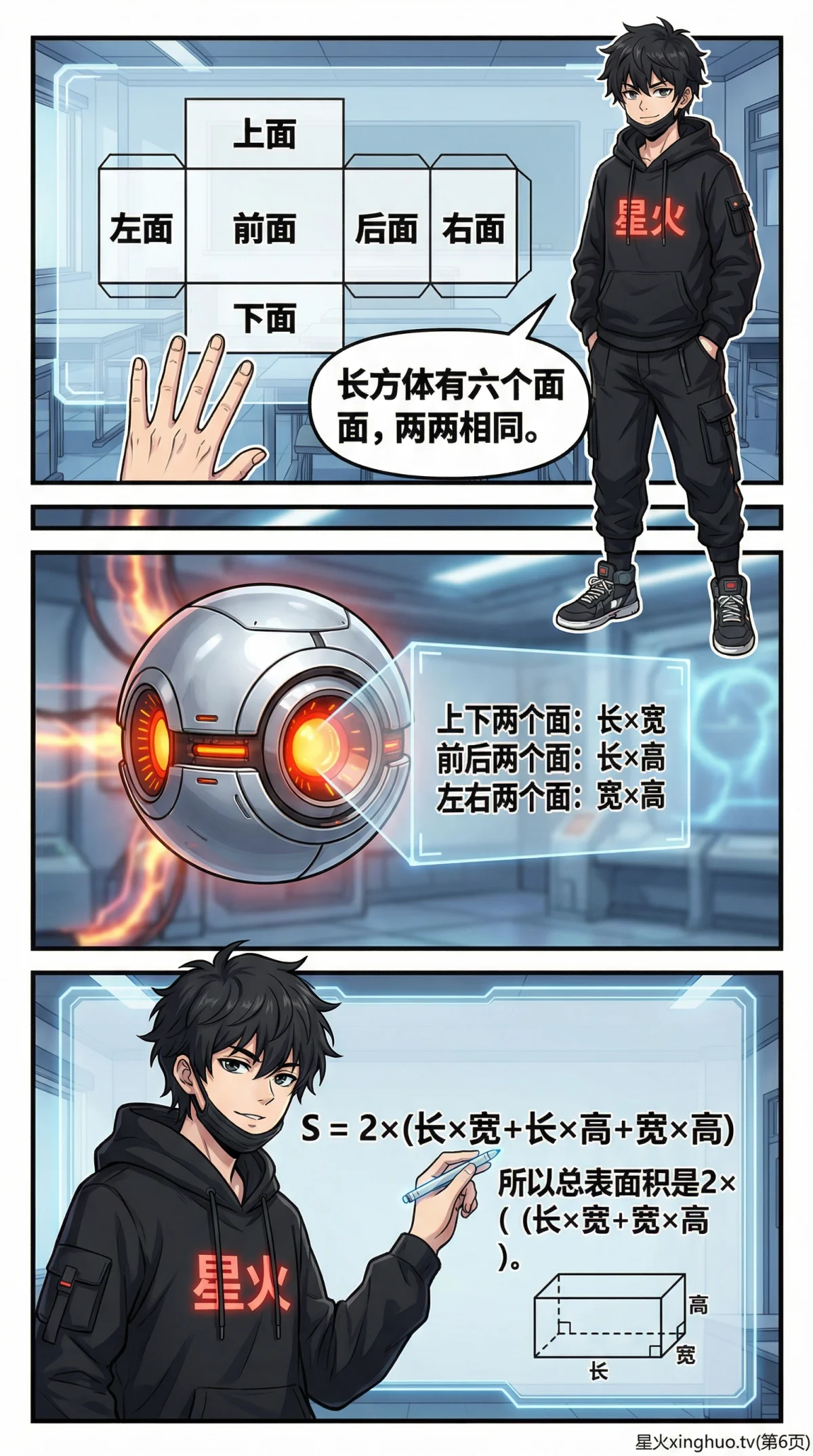 长方体表面积公式详解：定义、推导与计算实例 | 数学几何教学 - 第 6 页