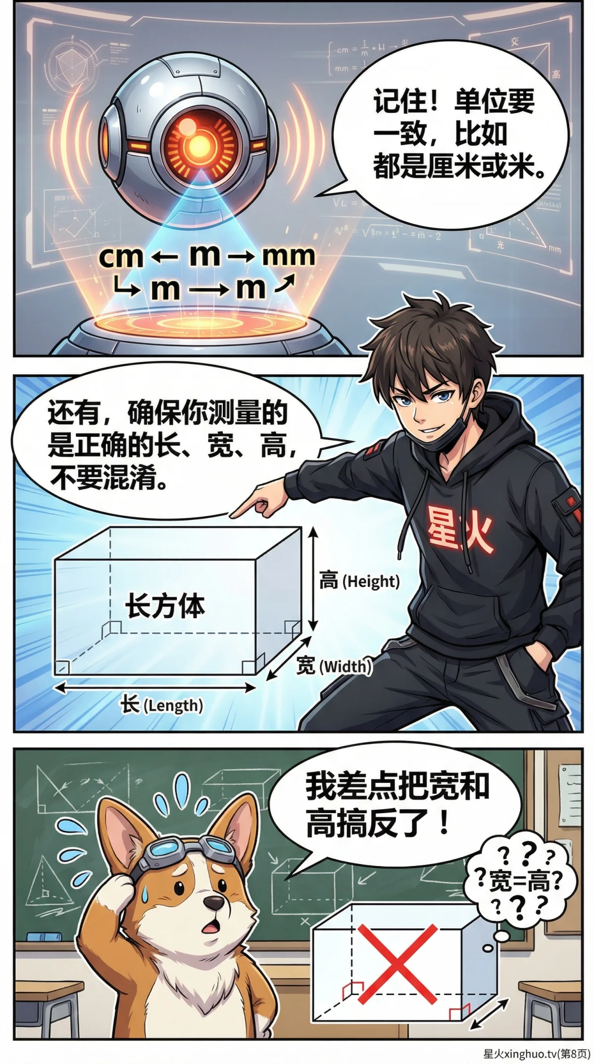 长方体表面积公式详解：定义、推导与计算实例 | 数学几何教学 - 第 8 页