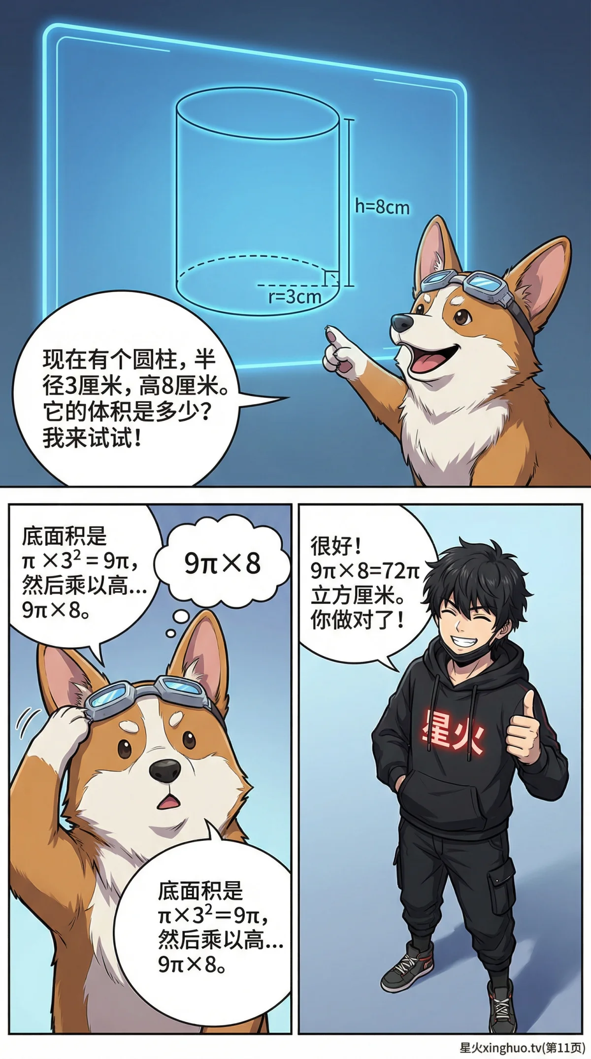 圆柱的体积公式详解：推导过程、计算实例与练习题 - 第 11 页