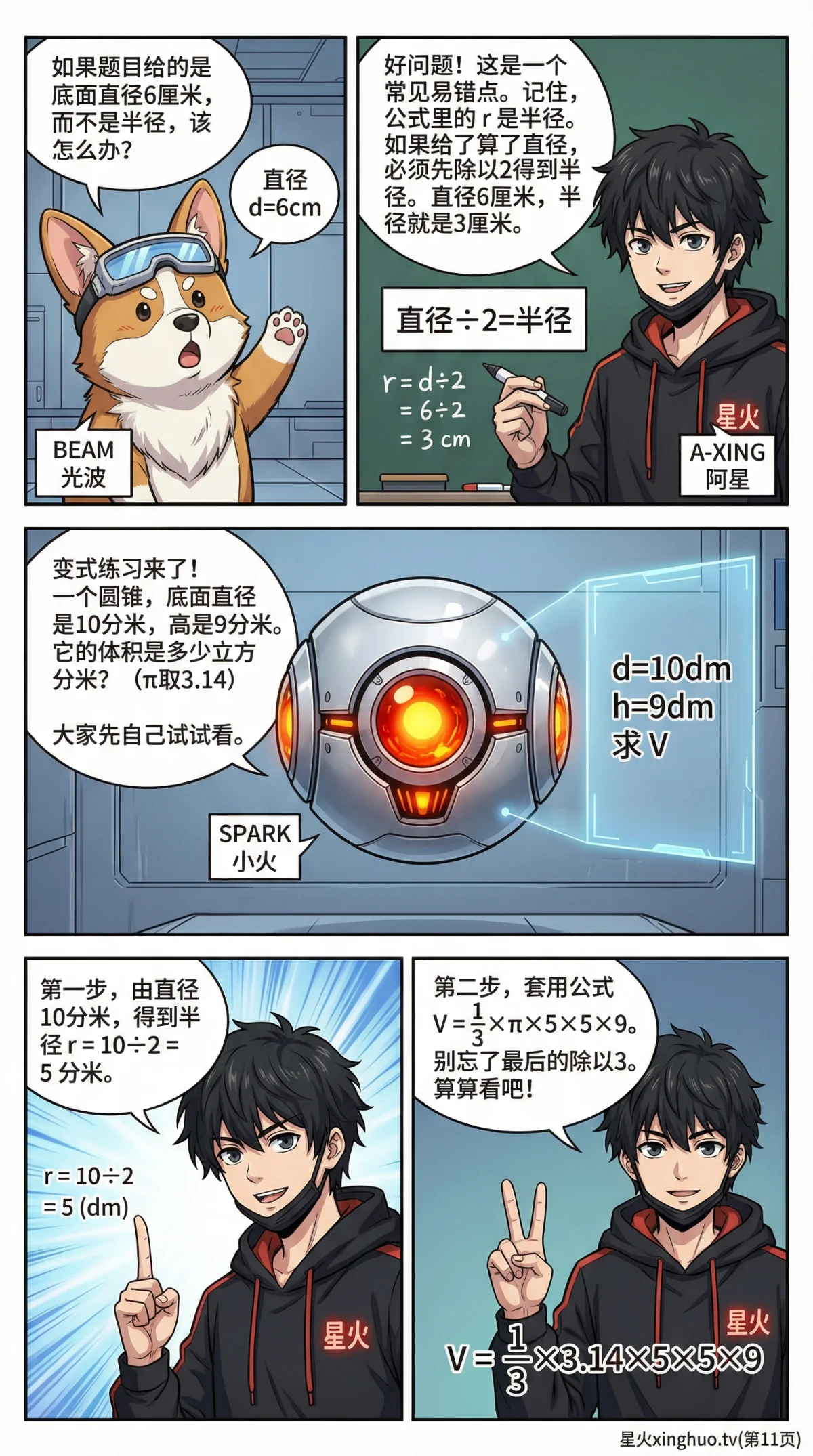 圆锥的认识与体积计算详解：公式推导与实例教学 - 第 11 页