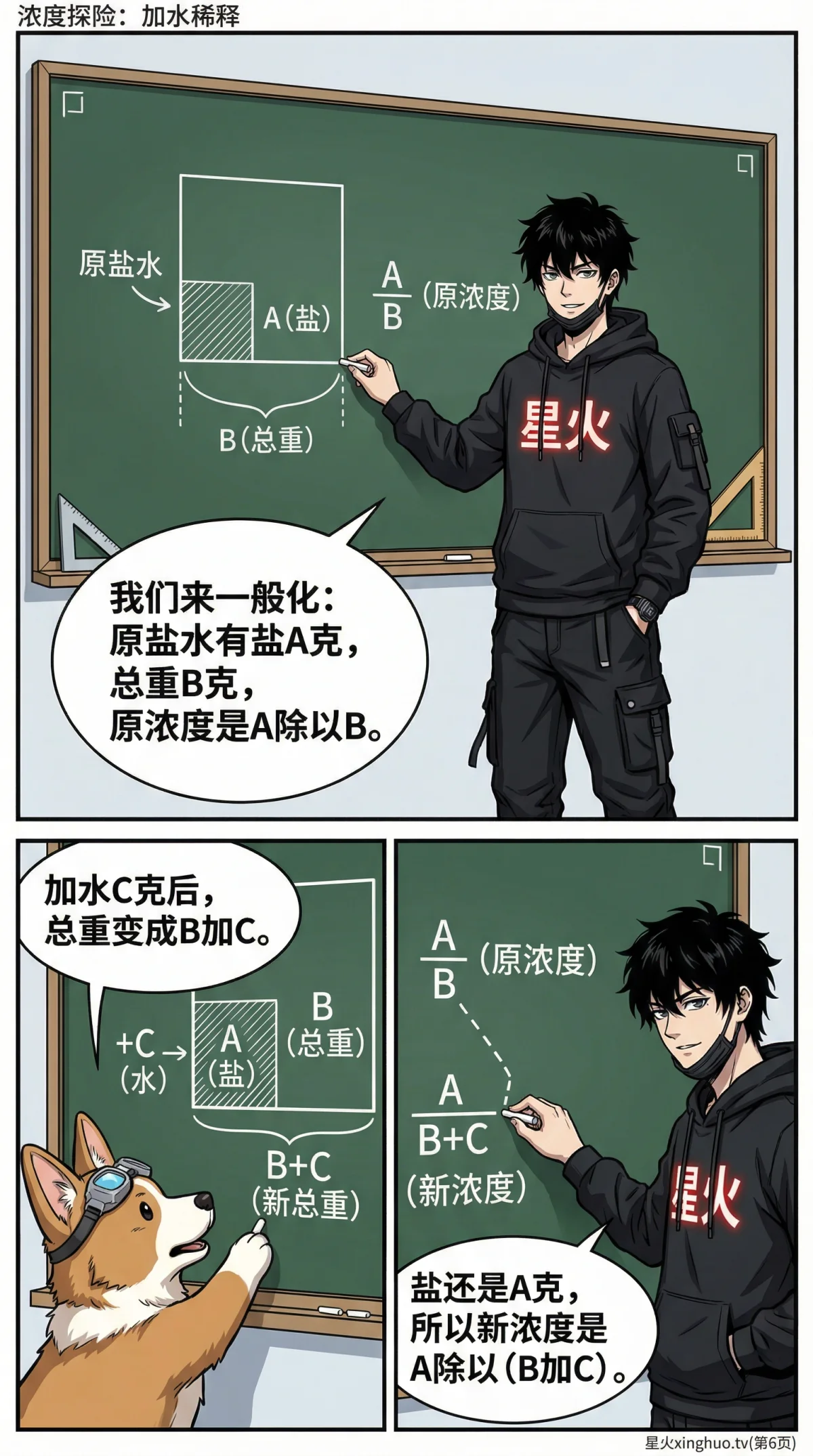 浓度问题之加水稀释详解：溶质守恒与百分数计算(小学数学应用题) - 第 6 页