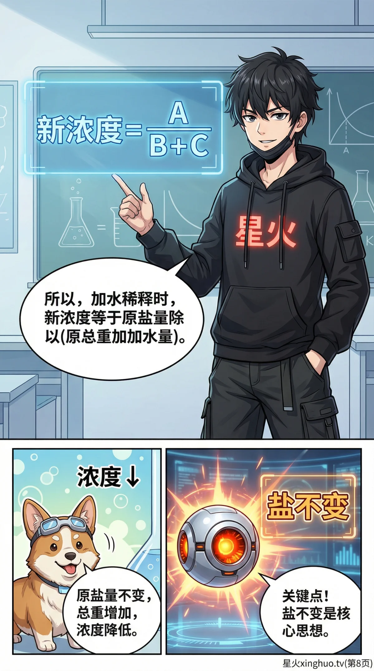 浓度问题之加水稀释详解：溶质守恒与百分数计算(小学数学应用题) - 第 8 页