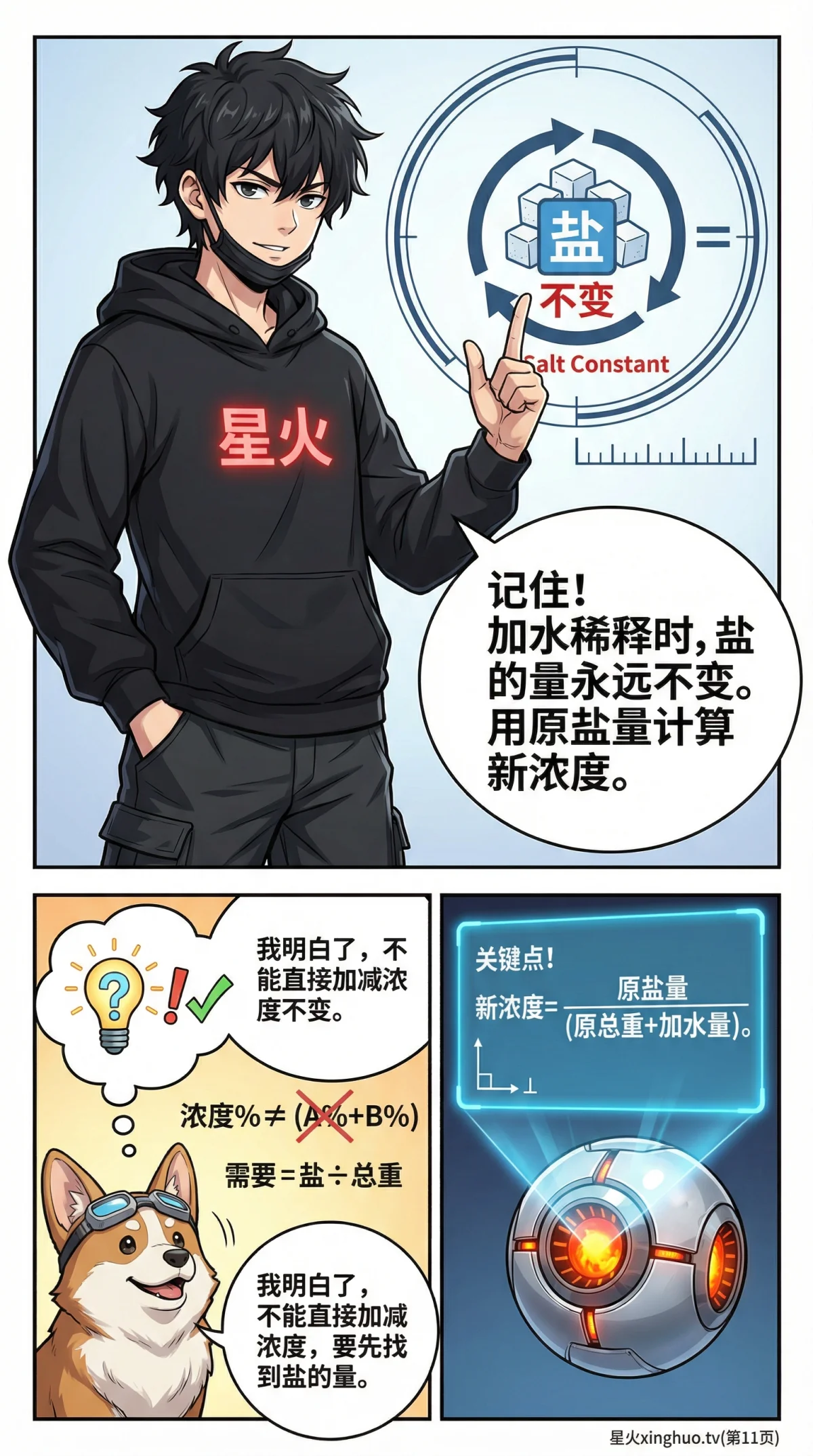 浓度问题之加水稀释详解：溶质守恒与百分数计算(小学数学应用题) - 第 11 页