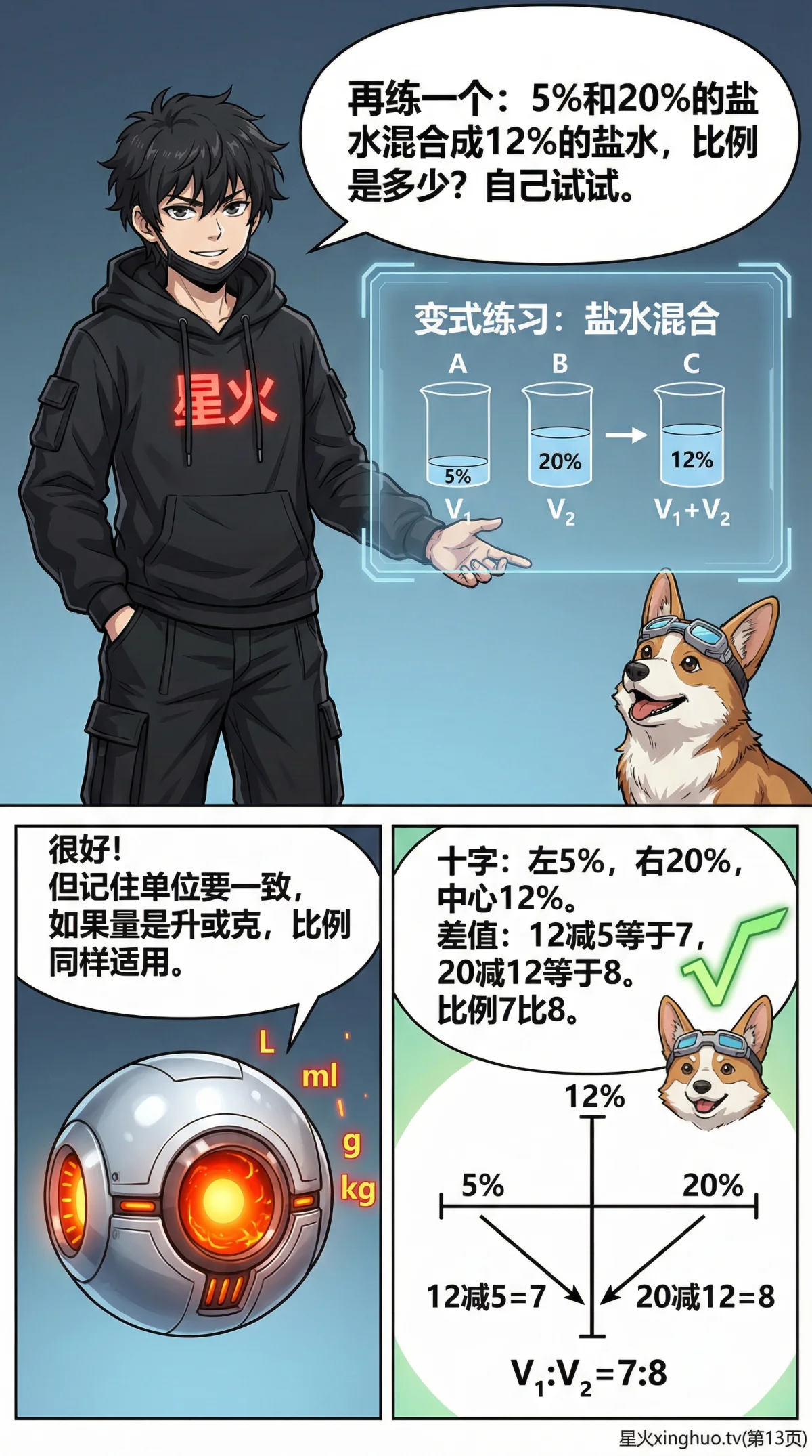 浓度问题与混合溶液详解：十字交叉法解题步骤与实例（小学数学应用题） - 第 12 页