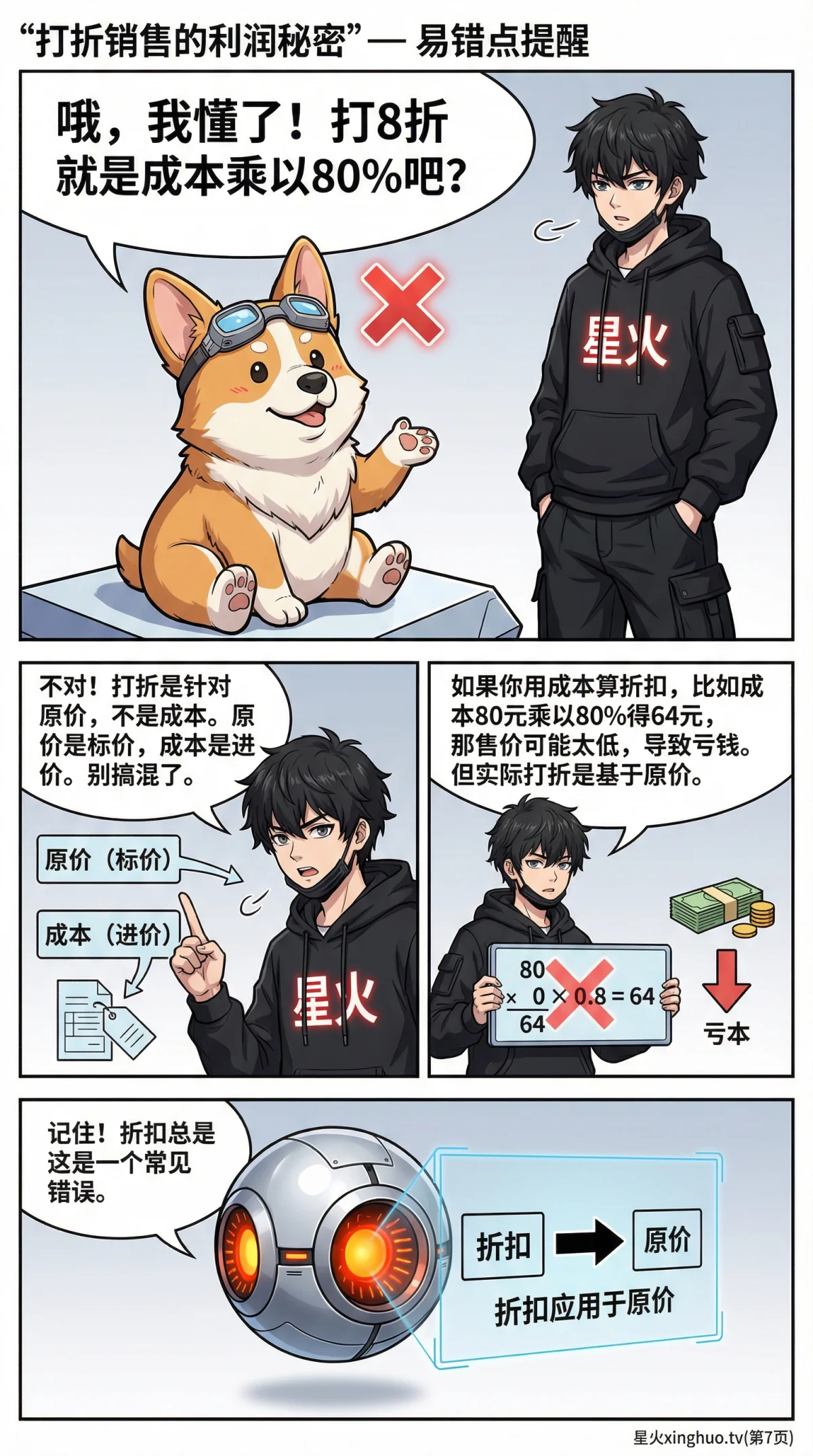 小学数学打折销售利润问题详解：解题步骤与练习题 | 应用题专项 - 第 7 页