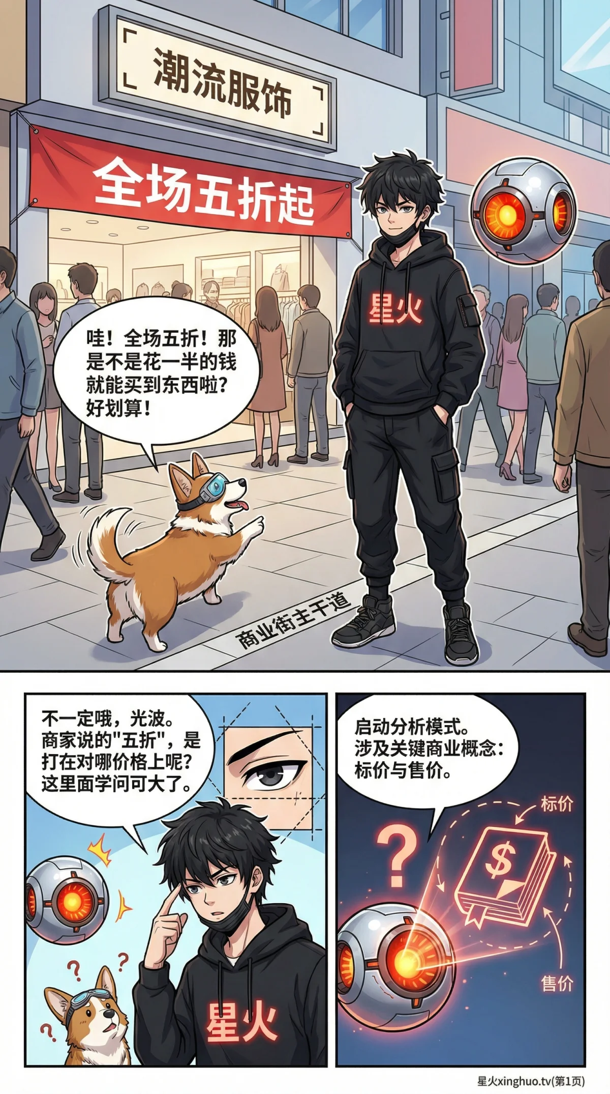 小学数学利润问题详解：标价、售价与利润计算（含练习题与漫画教学） - 第 1 页