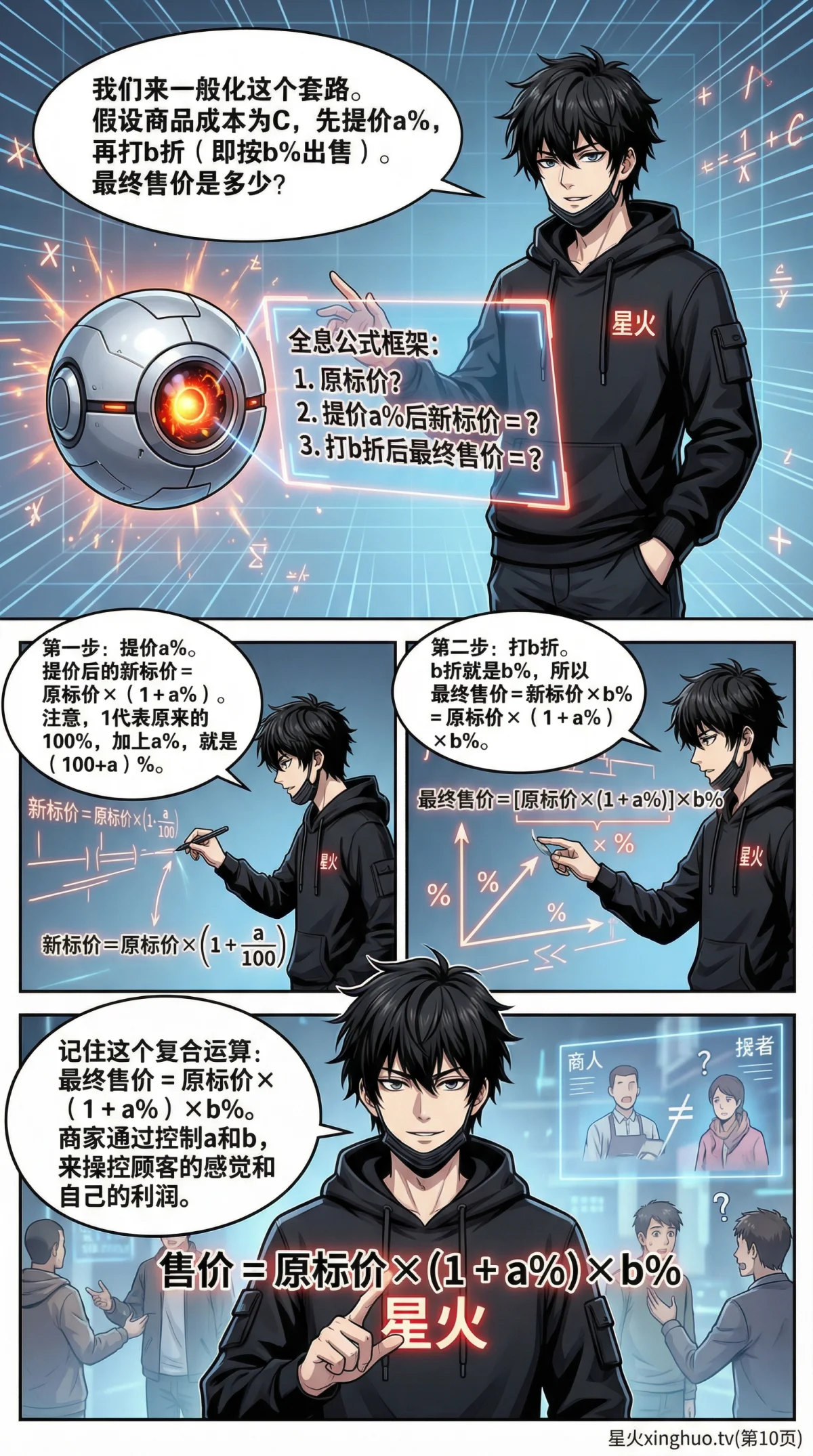 小学数学利润问题详解：标价、售价与利润计算（含练习题与漫画教学） - 第 10 页