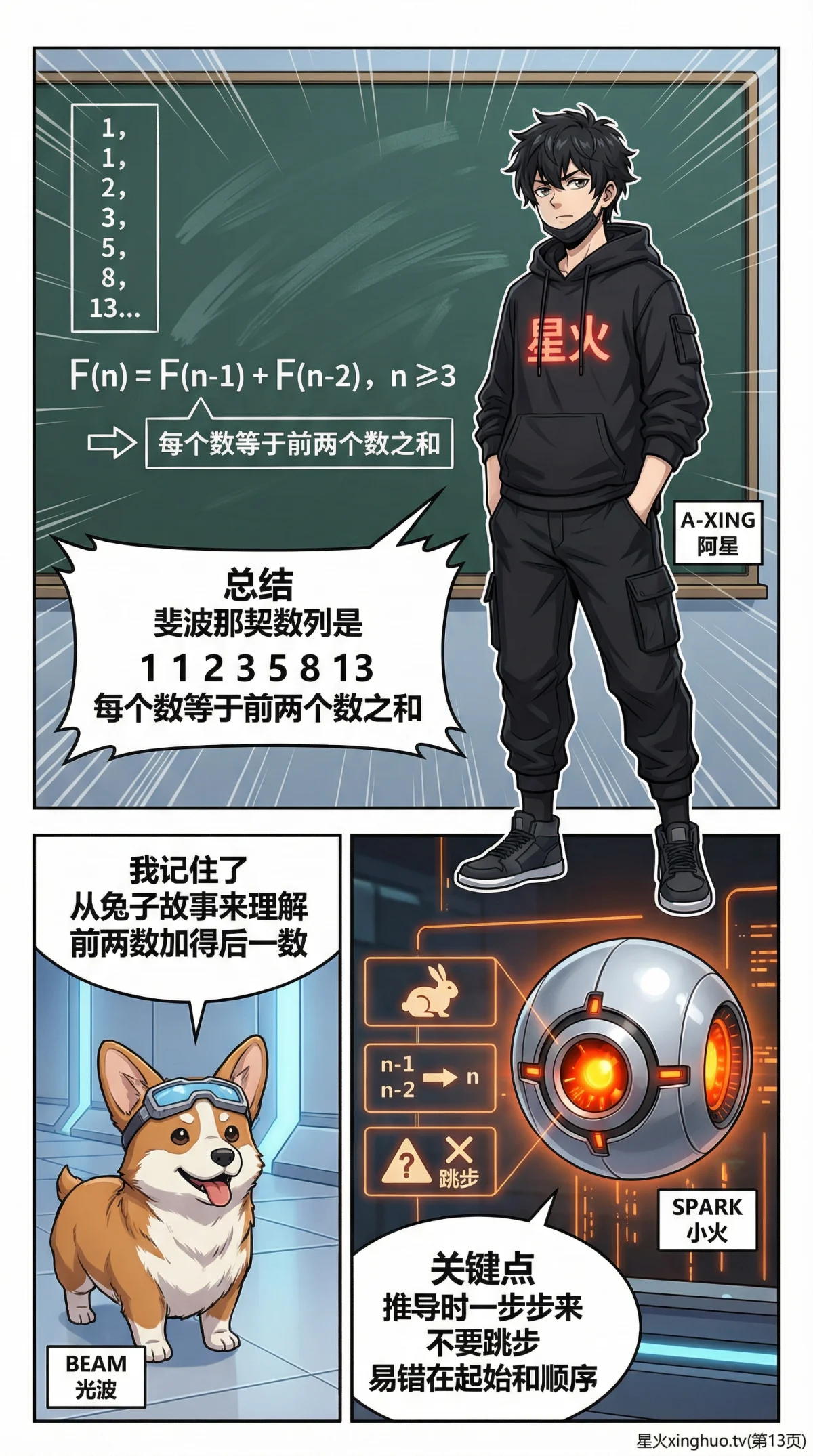 斐波那契数列找规律详解：从数学定义到自然现象例子 - 第 13 页