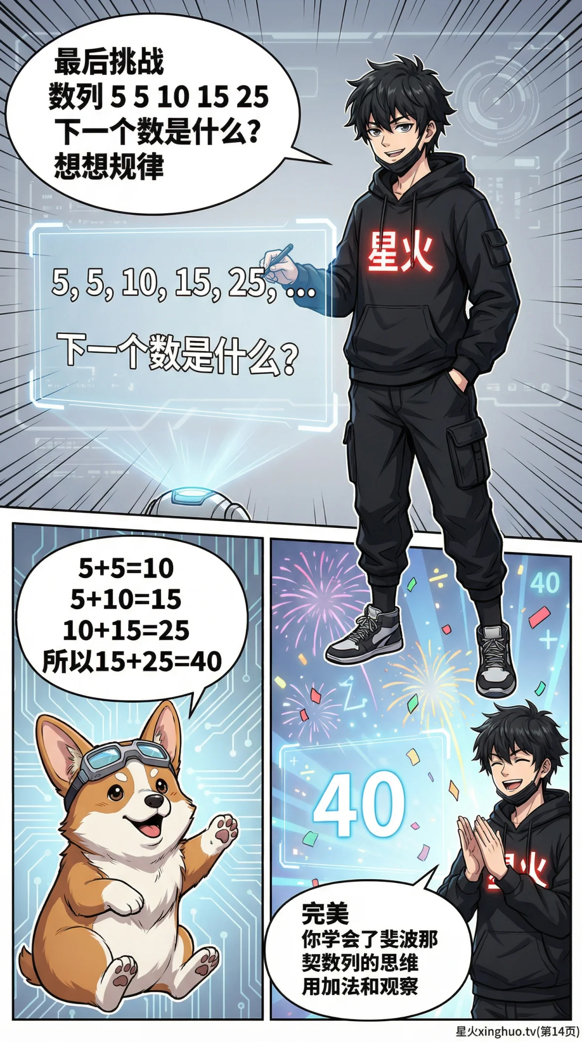 斐波那契数列找规律详解：从数学定义到自然现象例子 - 第 14 页