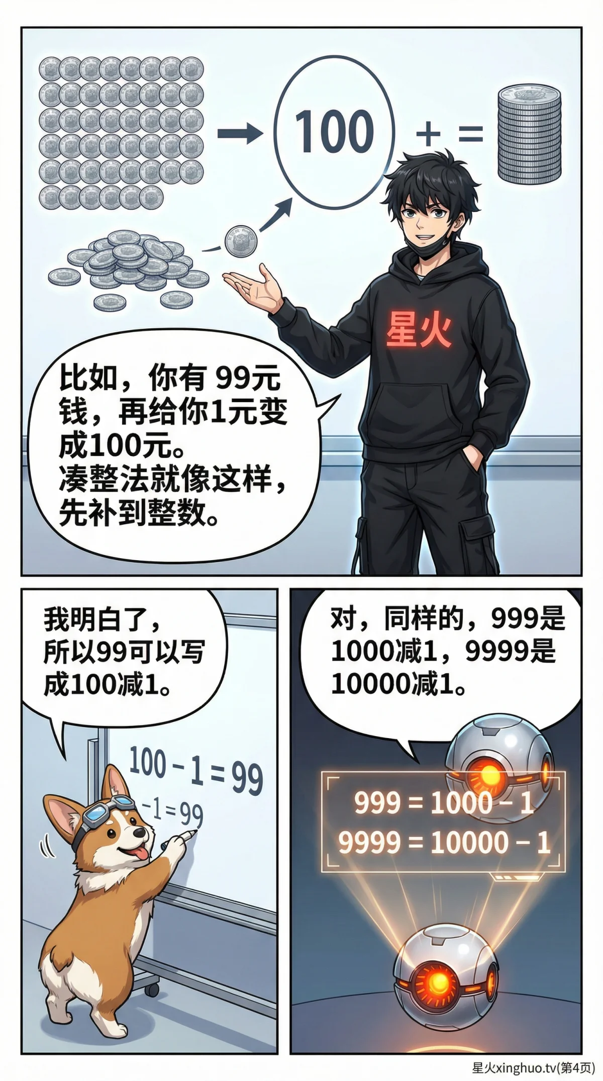 凑整法巧算加减法详解：技巧、练习题与数感培养 | 小学数学 - 第 4 页